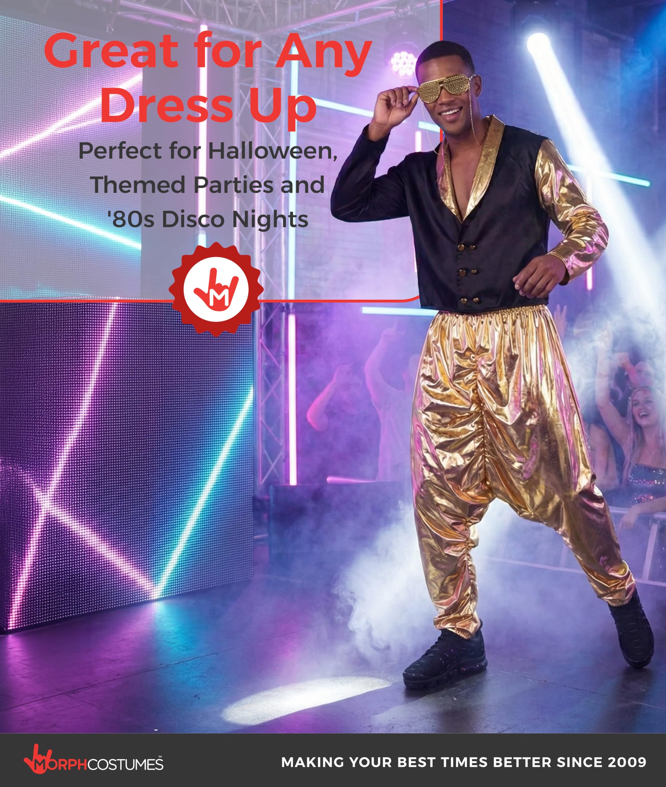 Morph Mc Hammer Costume Men, Mc Hammer Pants, 80s Costumes for Men, 90s Costumes for Mens - Image 6