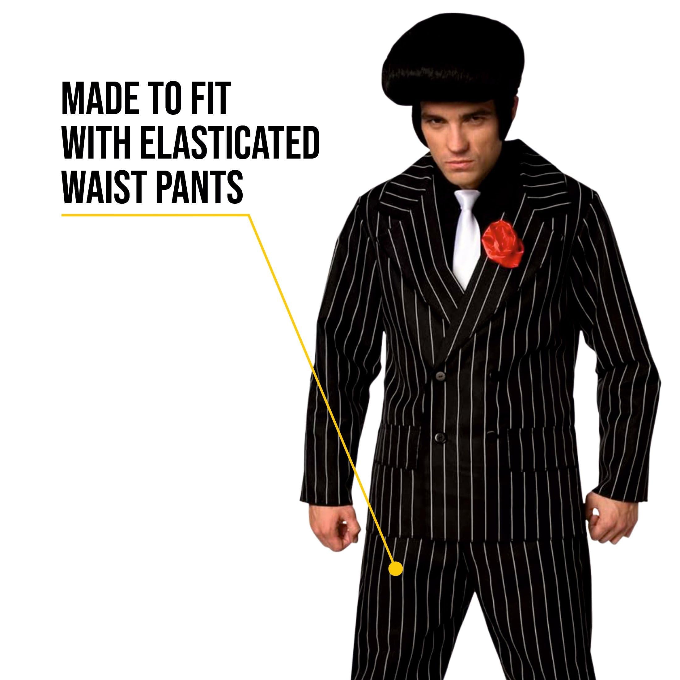 Morph Men's Gangster Costume, Men's 1920s Costume, Mens Mafia Outfit - Image 3