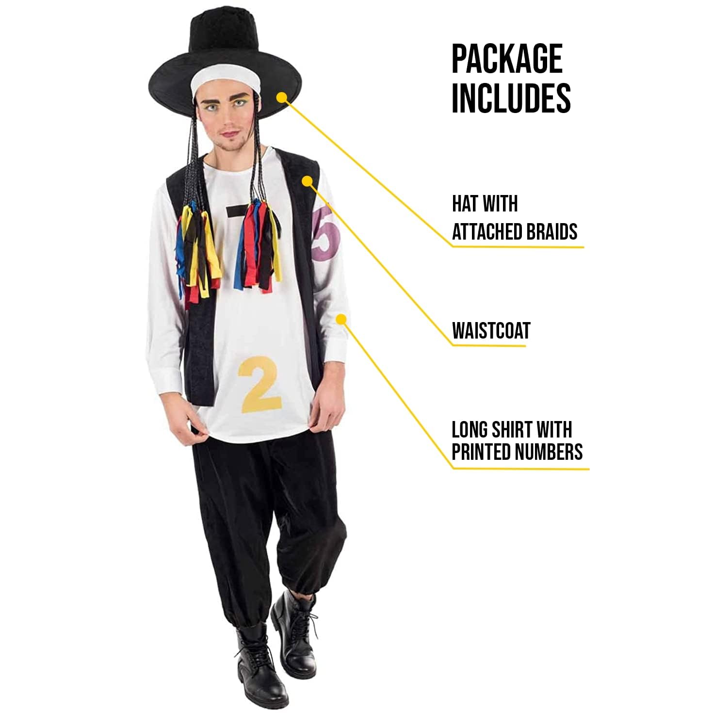 Morph Mens 1980s Pop Star Costume, 80s Pop Culture Costume, 80s Mens Costumes for Adults, Men 80s Outfits For Adults - Image 4