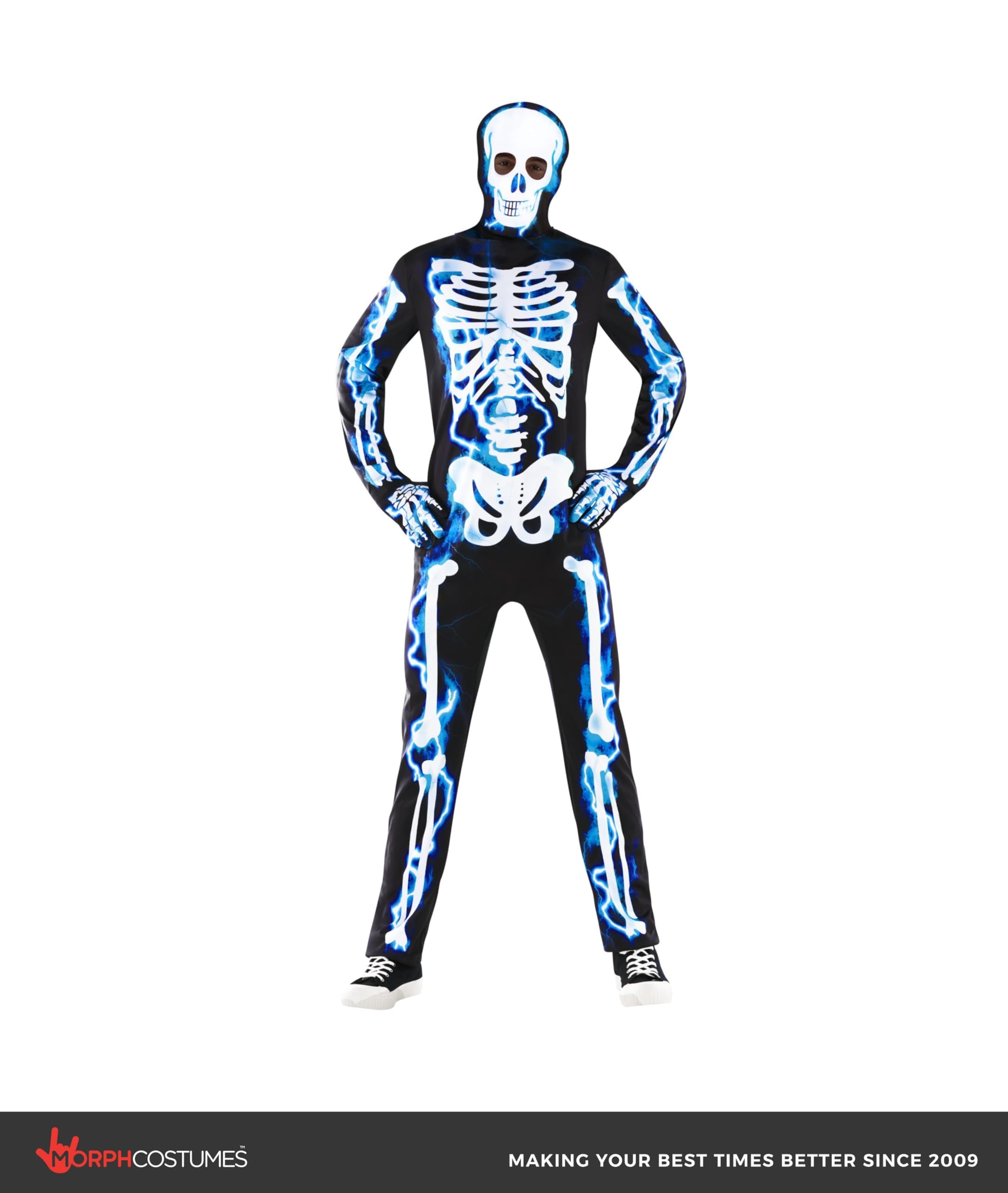 Morph Mens Skeleton Costume, Adult Skeleton Costume, Halloween Skeletons Suit Adults, Halloween Costumes for Men - Image 5