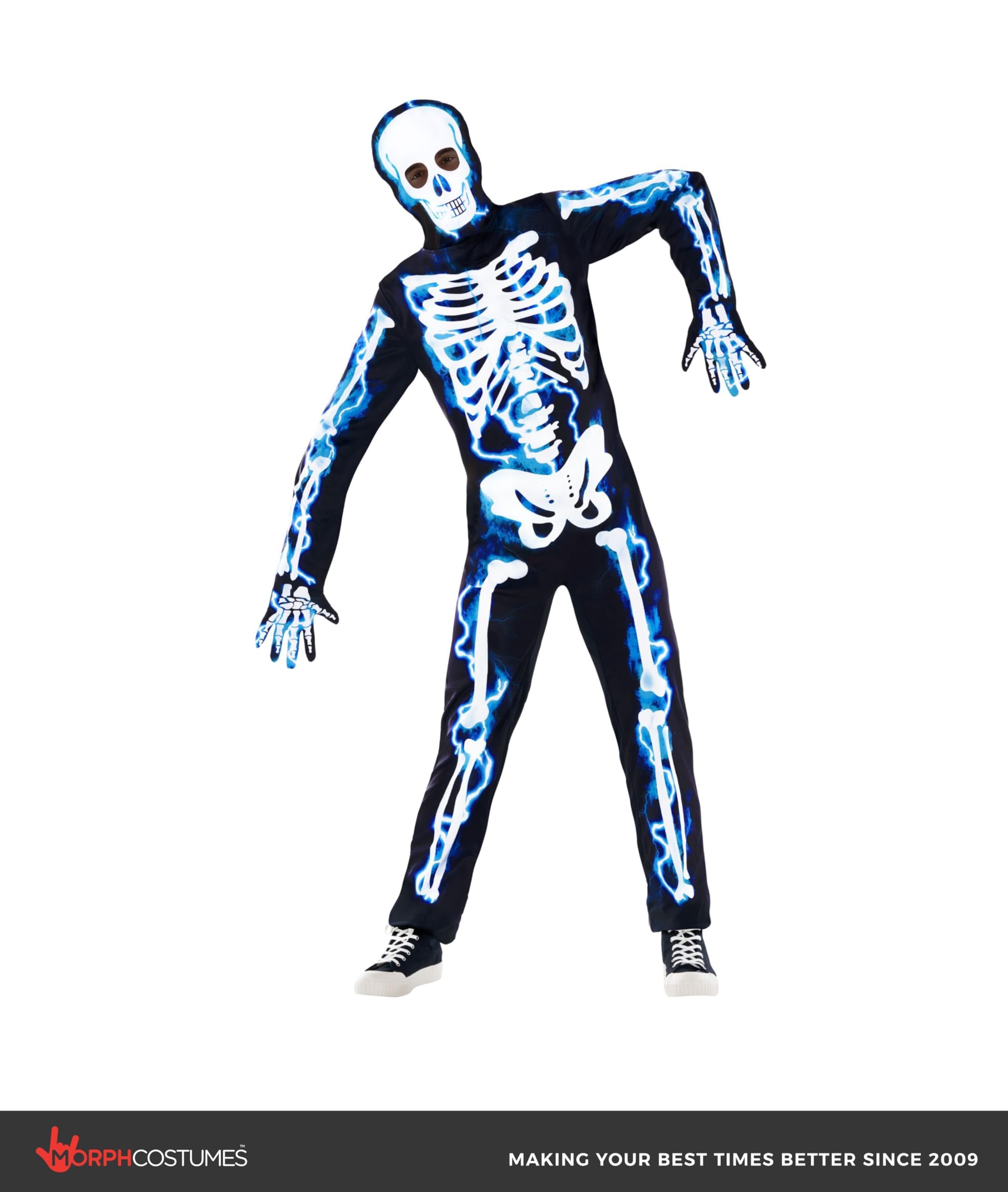 Morph Mens Skeleton Costume, Adult Skeleton Costume, Halloween Skeletons Suit Adults, Halloween Costumes for Men - Image 6