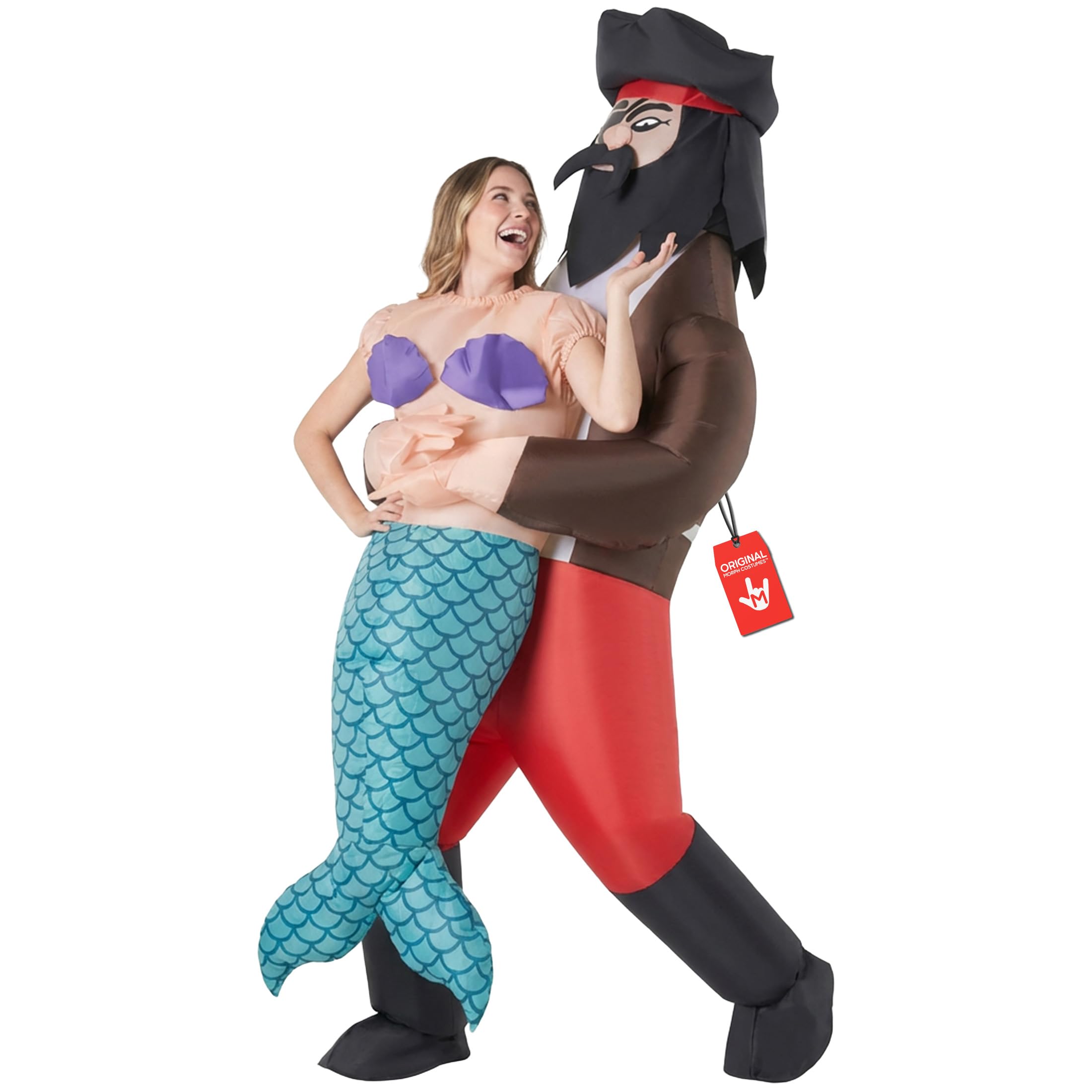 Morph Mermaid Costume Adult, Pirate Mermaid Costume Women, Inflatable Costumes for Adults, Blow Up Costumes for Adults