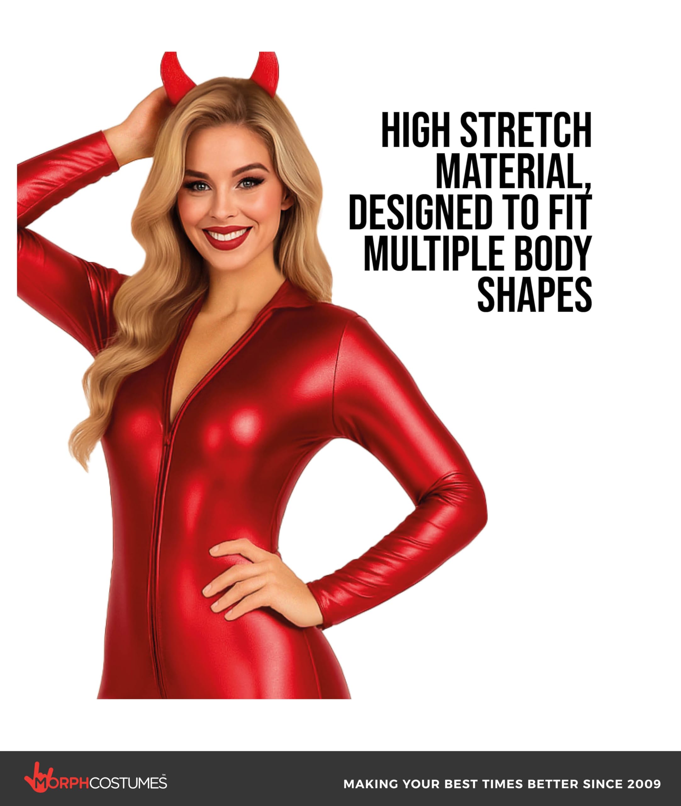 Morph Metallic Jumpsuit For Women - Shiny Cat Suit, Metallic Catsuit - Image 4