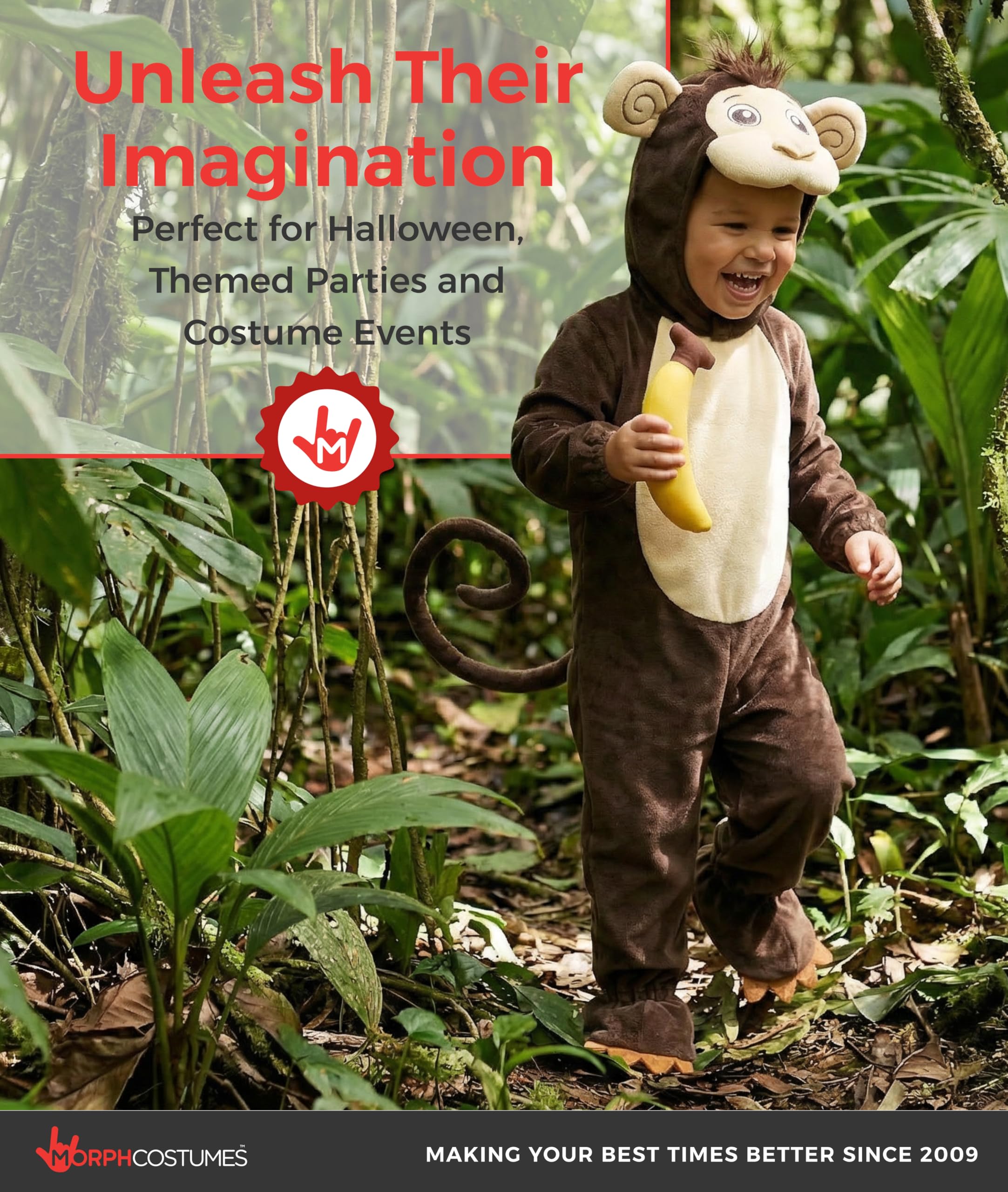 Morph Monkey Costume Kids, Monkey Costume Toddler, Baby Halloween Costumes, Kids Halloween Costumes - Image 6