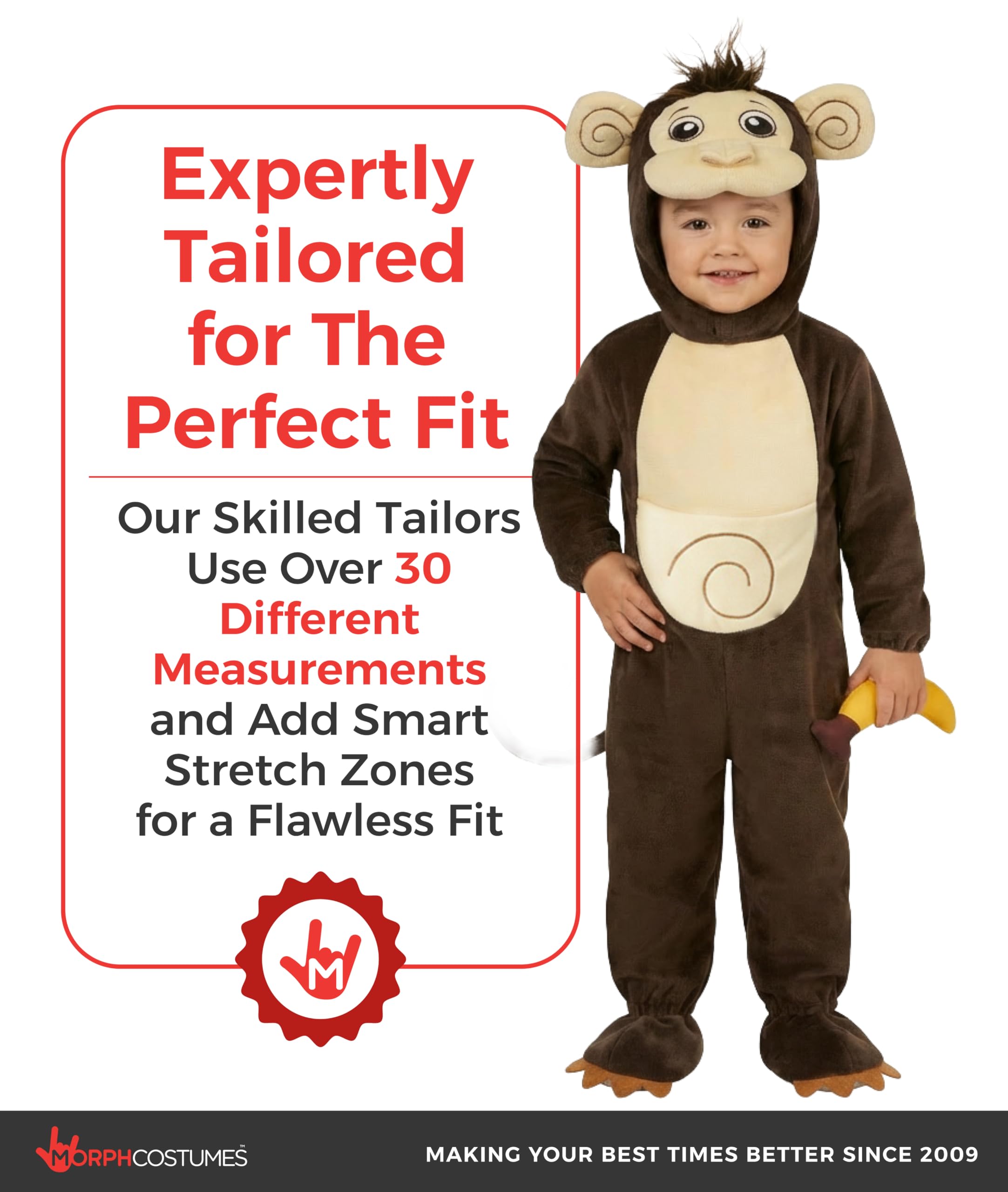 Morph Monkey Costume Kids, Monkey Costume Toddler, Baby Halloween Costumes, Kids Halloween Costumes - Image 7