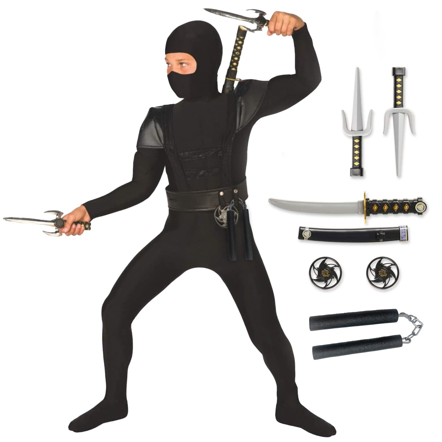 Morph Ninja Costume Kids, Ninja Costume with Accessories, Ninjas Costumes Boys, Halloween Costumes for Boys - Image 8