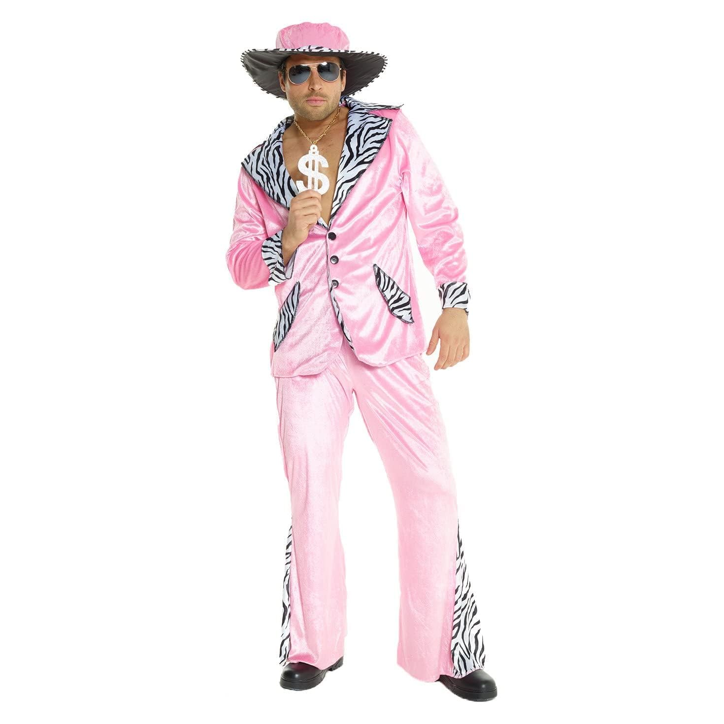 Morph Pink Pimp Costume For Men, 70s Pimp Suit Costumes, Mens Pimp Costume - Image 4