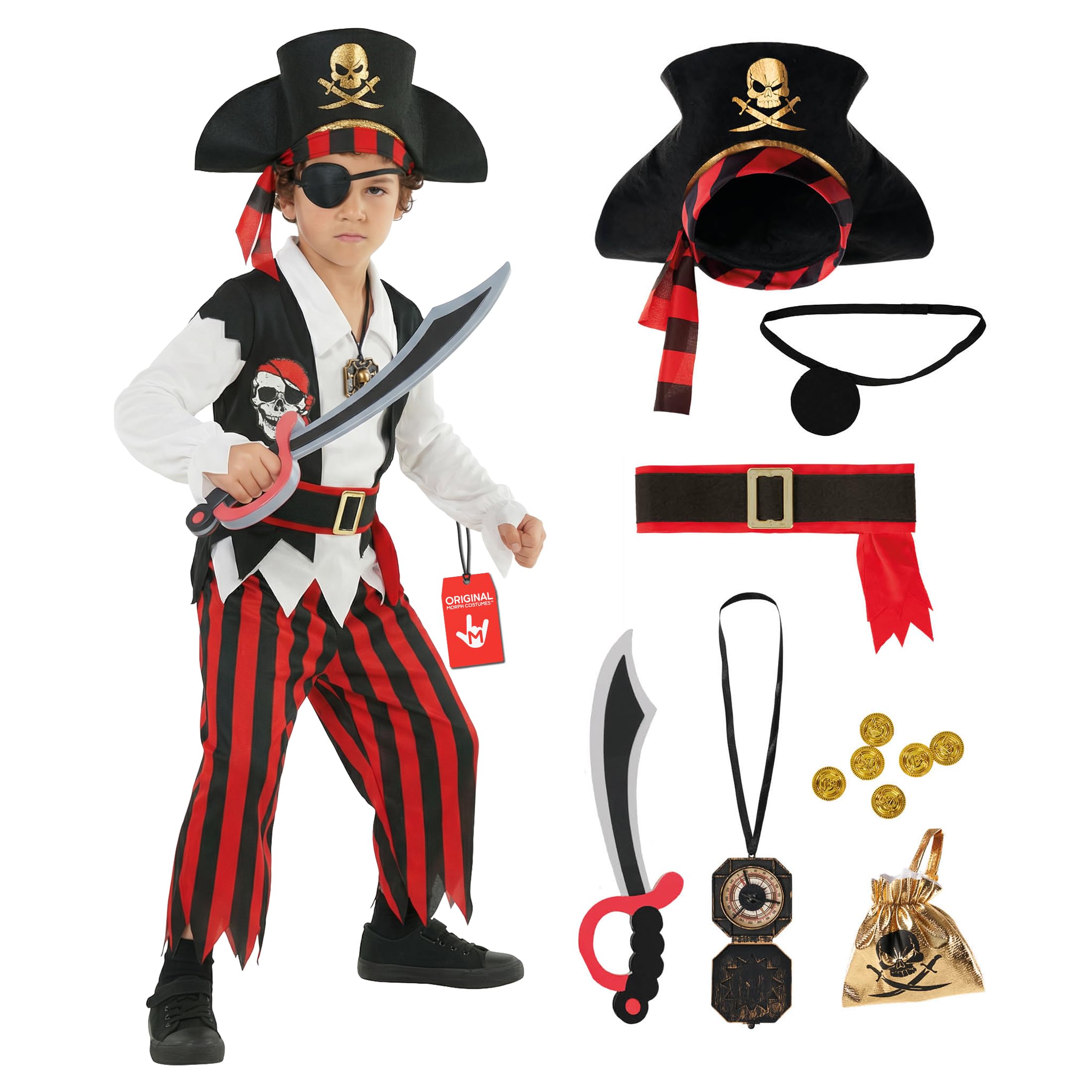 Morph Pirate Costume Boys, Black And White Pirate Costume Kids, Boys Halloween Costumes, Halloween Costumes For Kids, Small