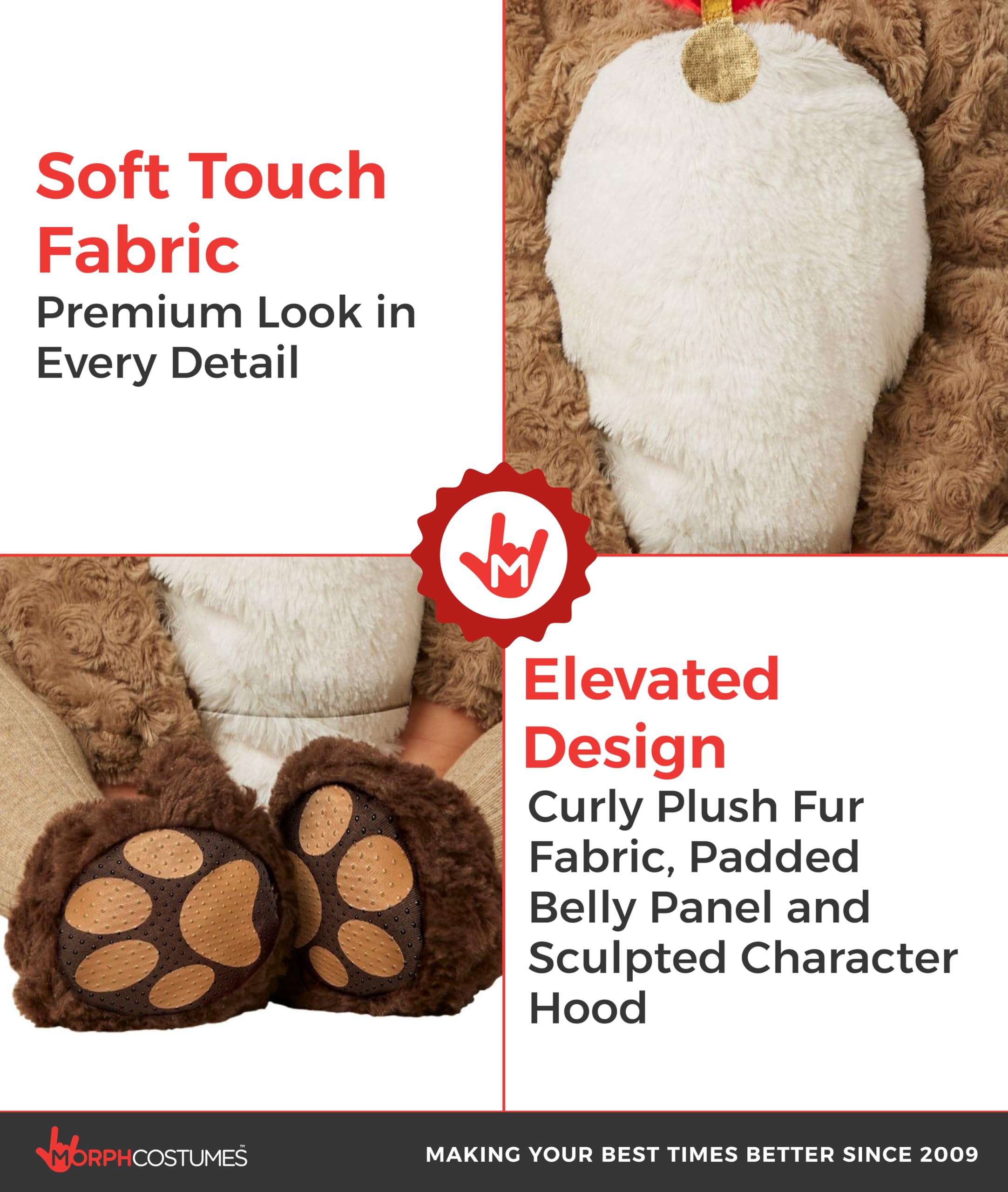 Morph Plush Puppy Dog Costume for Toddlers, Unisex Puppy Outfit, Animal Dress Up Kids, Cute Toddlers Halloween Costume - Image 3