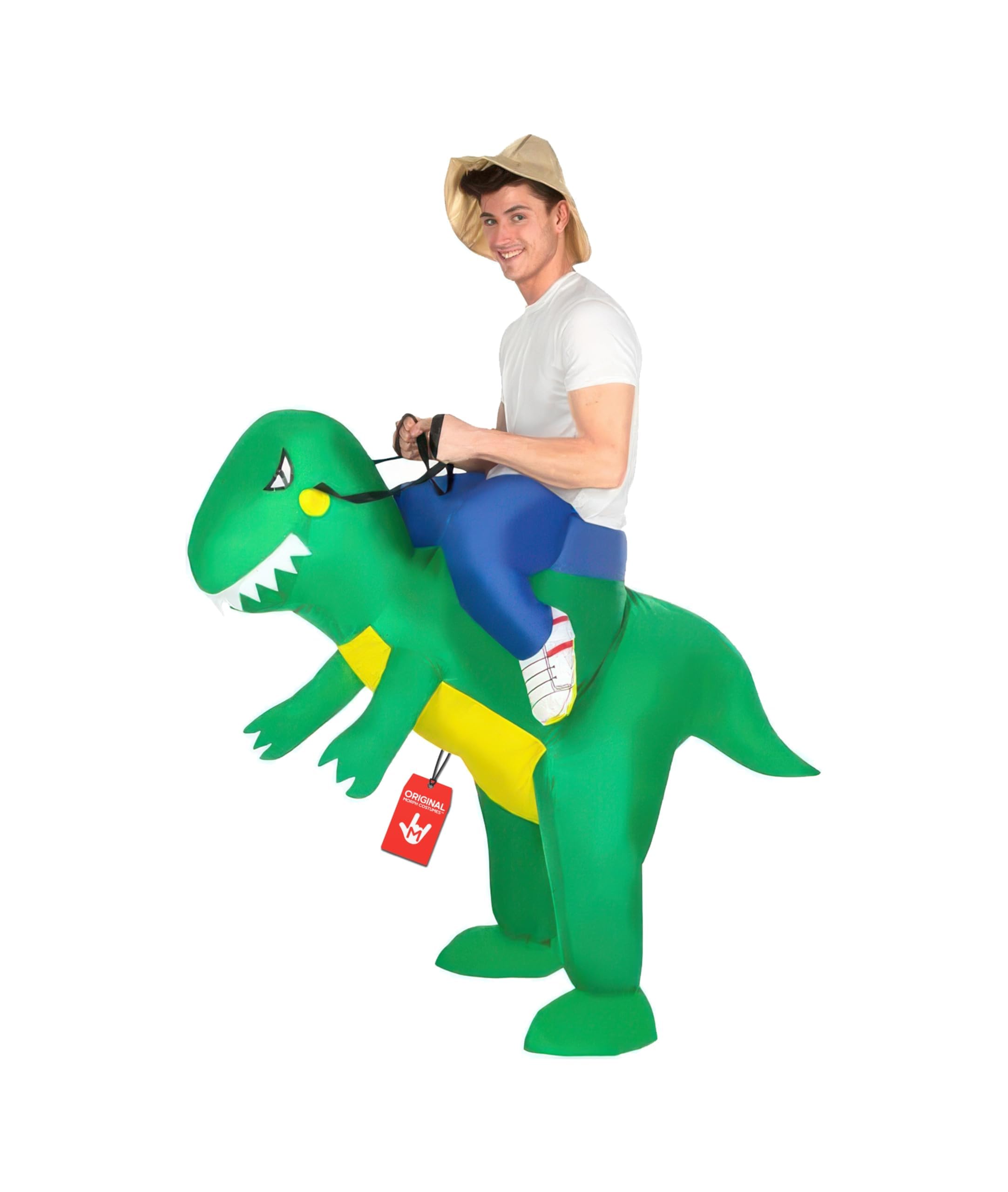 Morph Premium Disfraz Dinosaurio Hinchable Adulto (con Bolsillo) Disfraz Hinchable Adulto, Disfraces Inflables Dinosaurios Hombre Mujer, Disfraz Carnaval Adulto