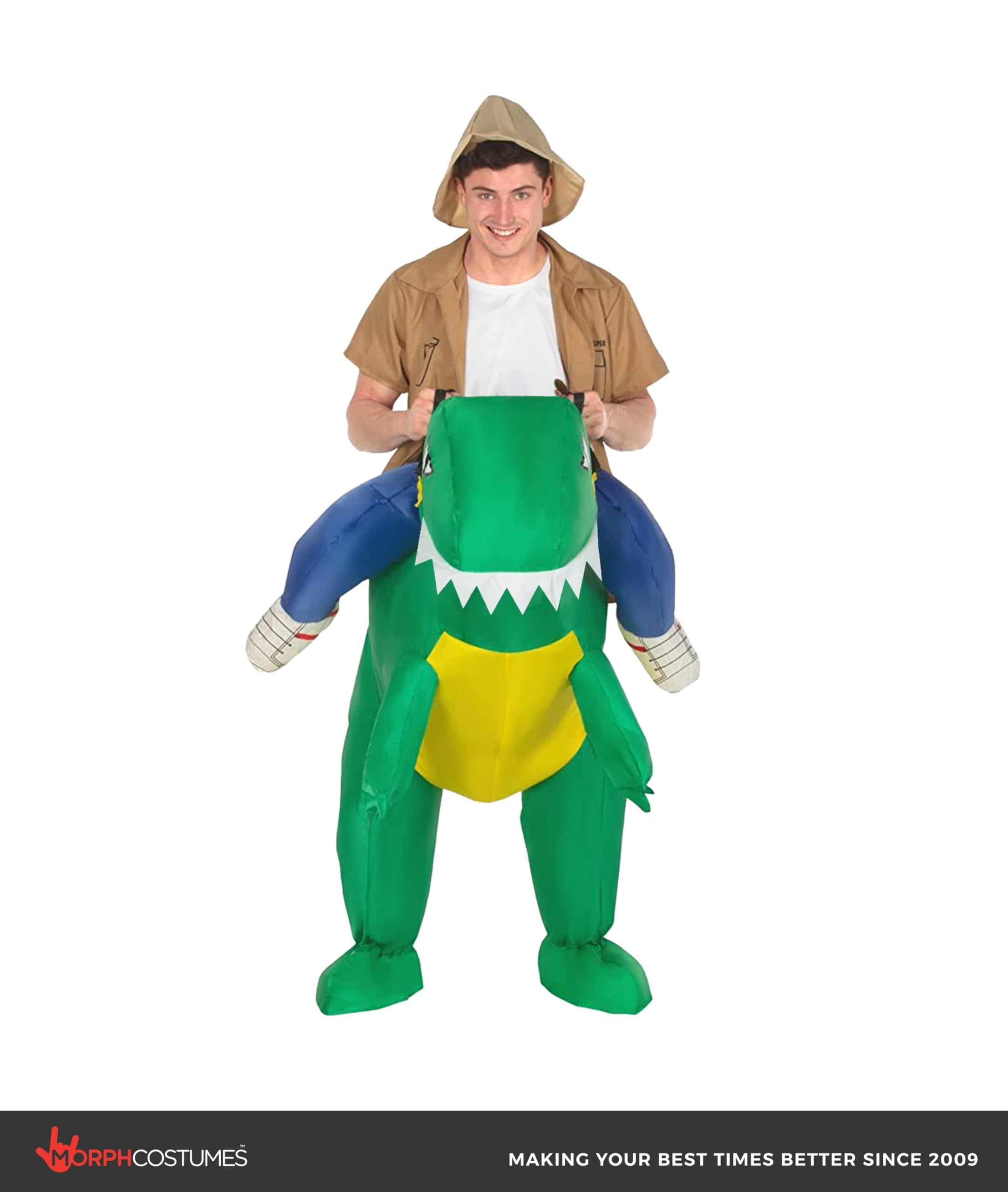 Morph Premium Disfraz Dinosaurio Hinchable Adulto (con Bolsillo) Disfraz Hinchable Adulto, Disfraces Inflables Dinosaurios Hombre Mujer, Disfraz Carnaval Adulto - Image 4