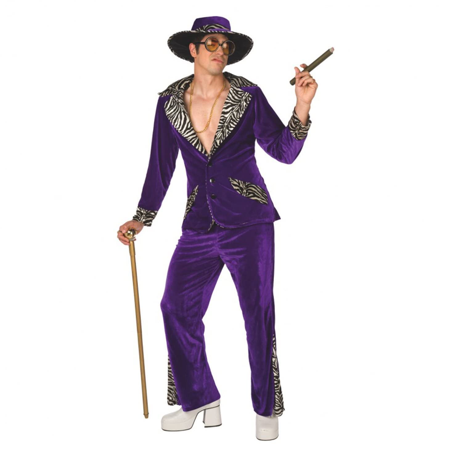 Morph Purple Pimp Costume, 70s Pimp Outfits for Men, Pimp Costume for Men, Mens 70s Costumes - Image 4