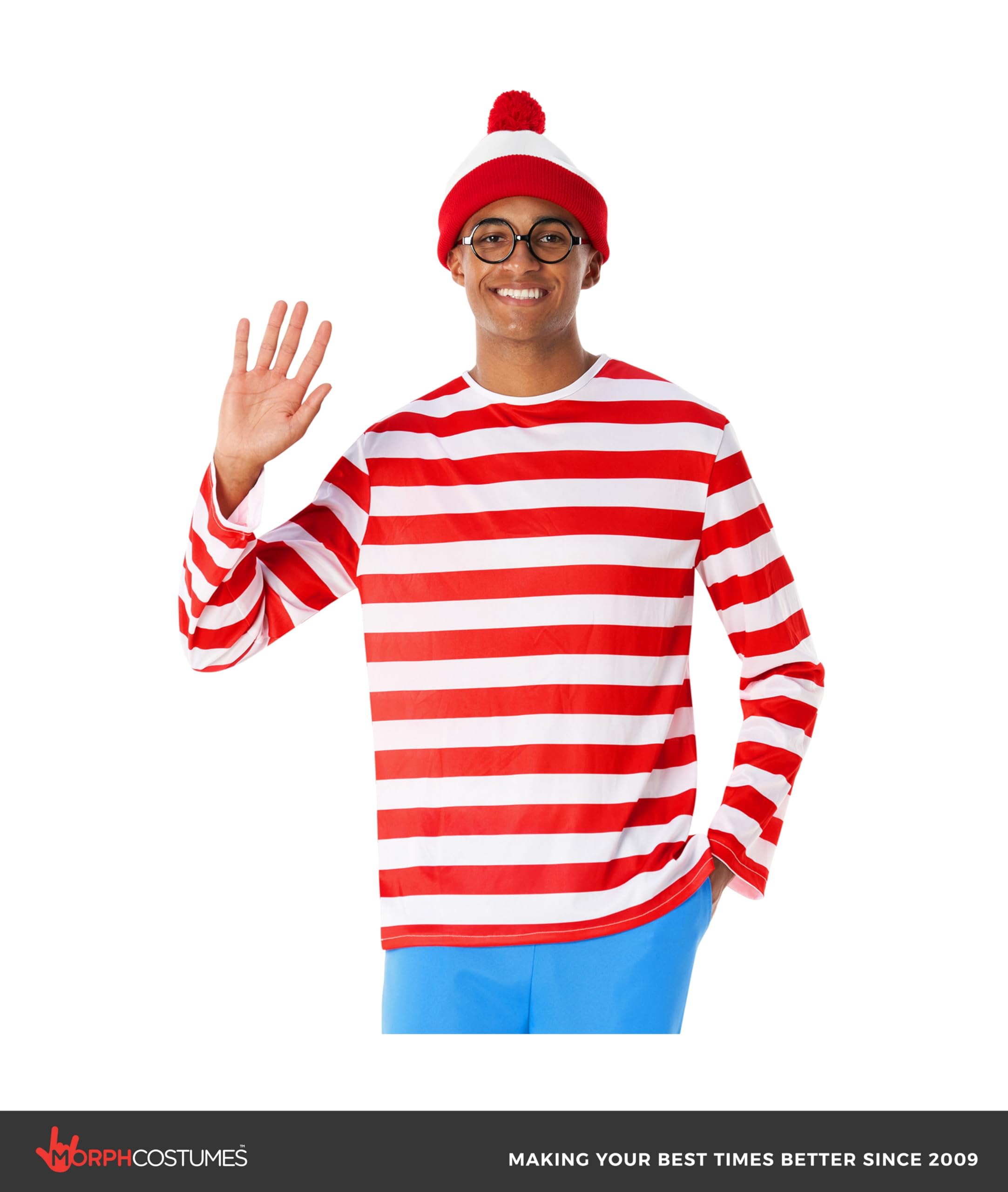 Morph Red and White Striped Costume Kids, Striped Character Costumes, Adult Book Character, World Book Day Costumes for Kids - Image 4