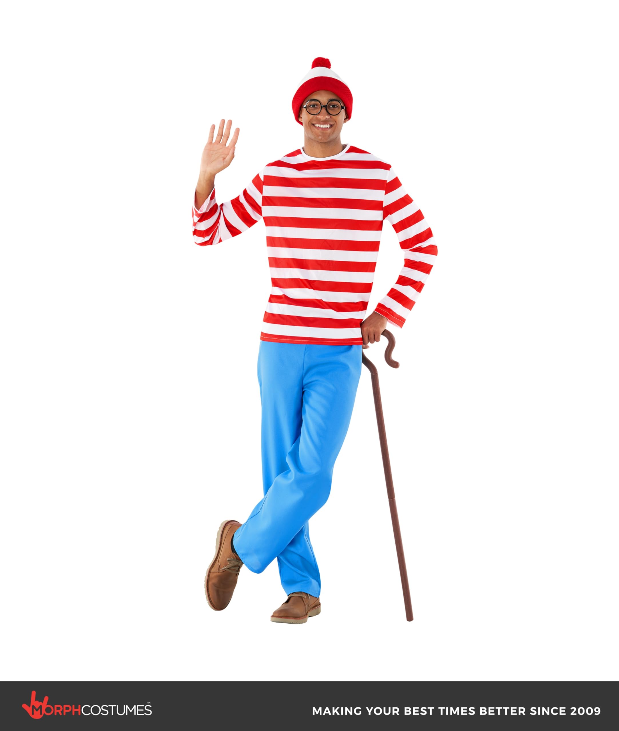 Morph Red and White Striped Costume Kids, Striped Character Costumes, Adult Book Character, World Book Day Costumes for Kids - Image 5