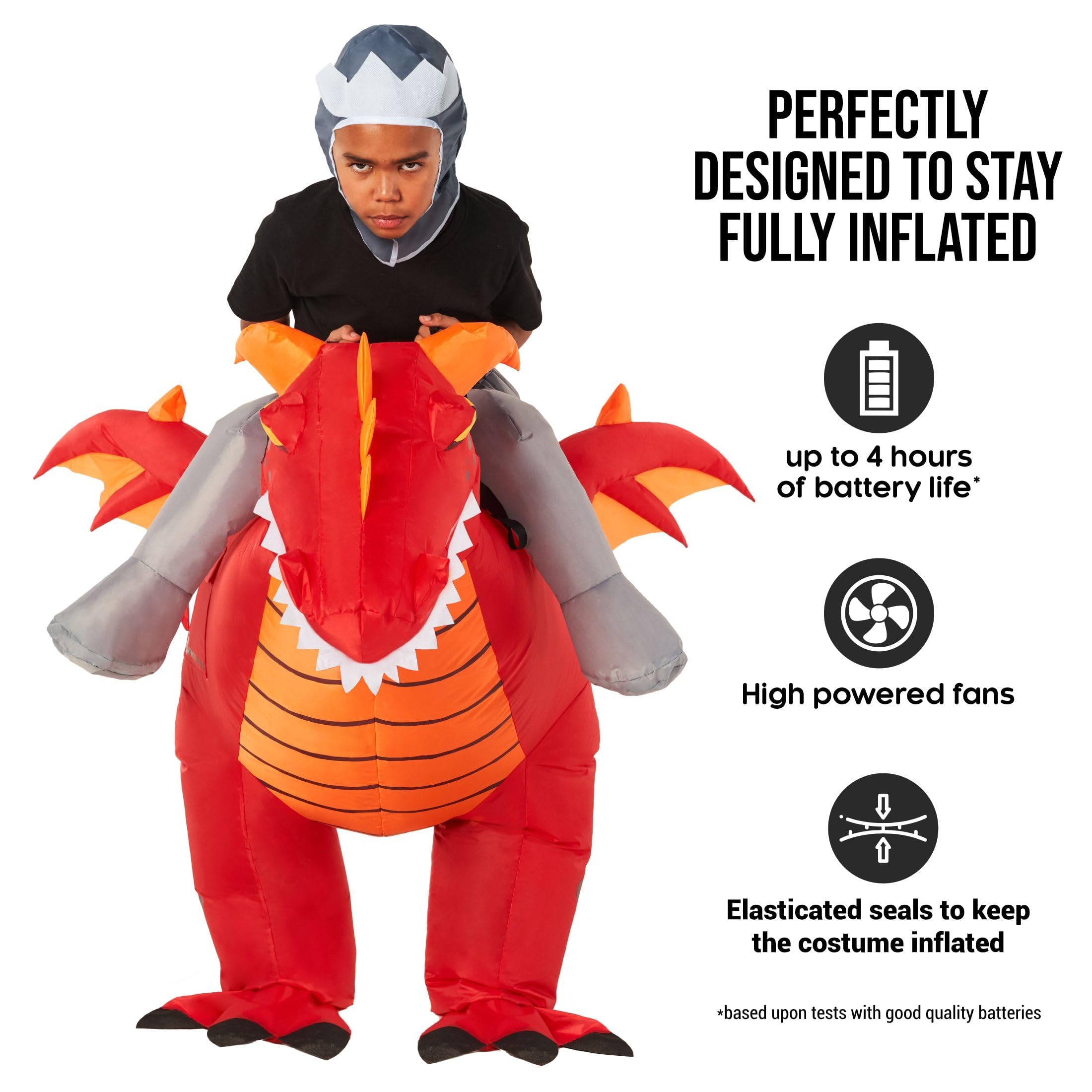 Morph Red Inflatable Dragon Costume Kids, Kids Dragon Costume, Halloween Costumes Inflatables Kid, Boys Halloween Costumes - Image 3