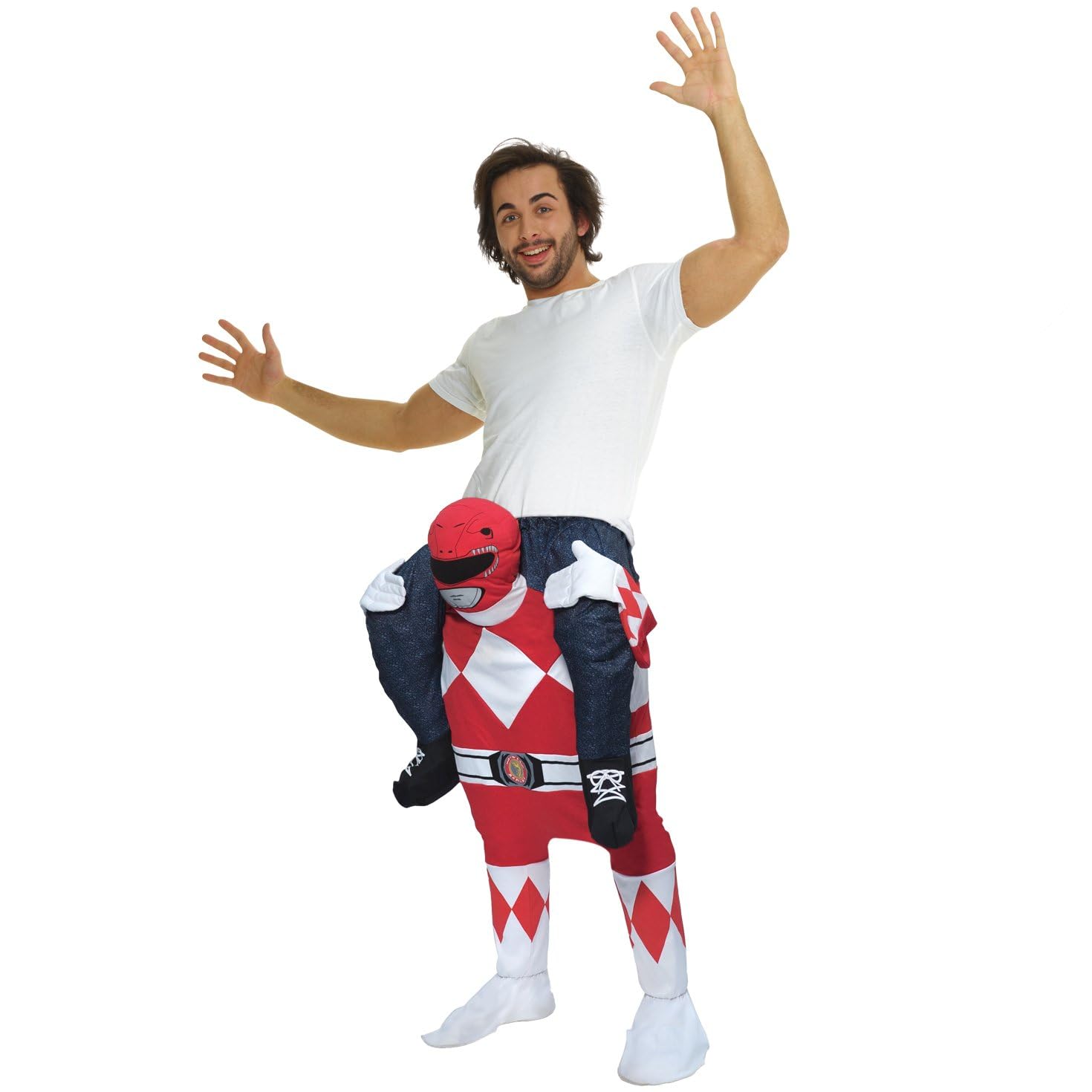Morph Red Power Ranger Costume, Red Power Ranger Piggyback Costume, Red Ranger Ride on Costume, Power Ranger Piggyback
