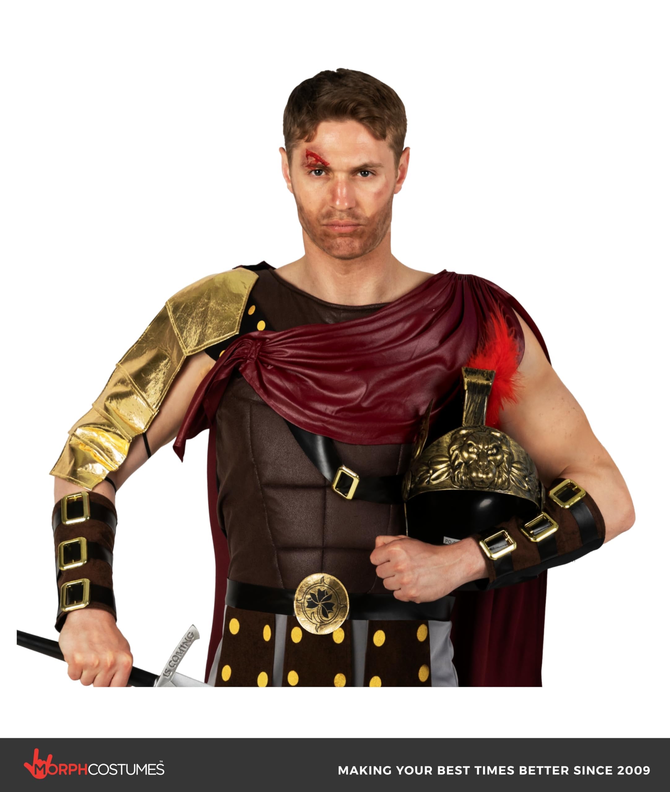 Morph Roman Gladiator Costume for Men, Knight Costume Men, Spartan Warrior Costumes, Mens Spartan Costumes - Image 5