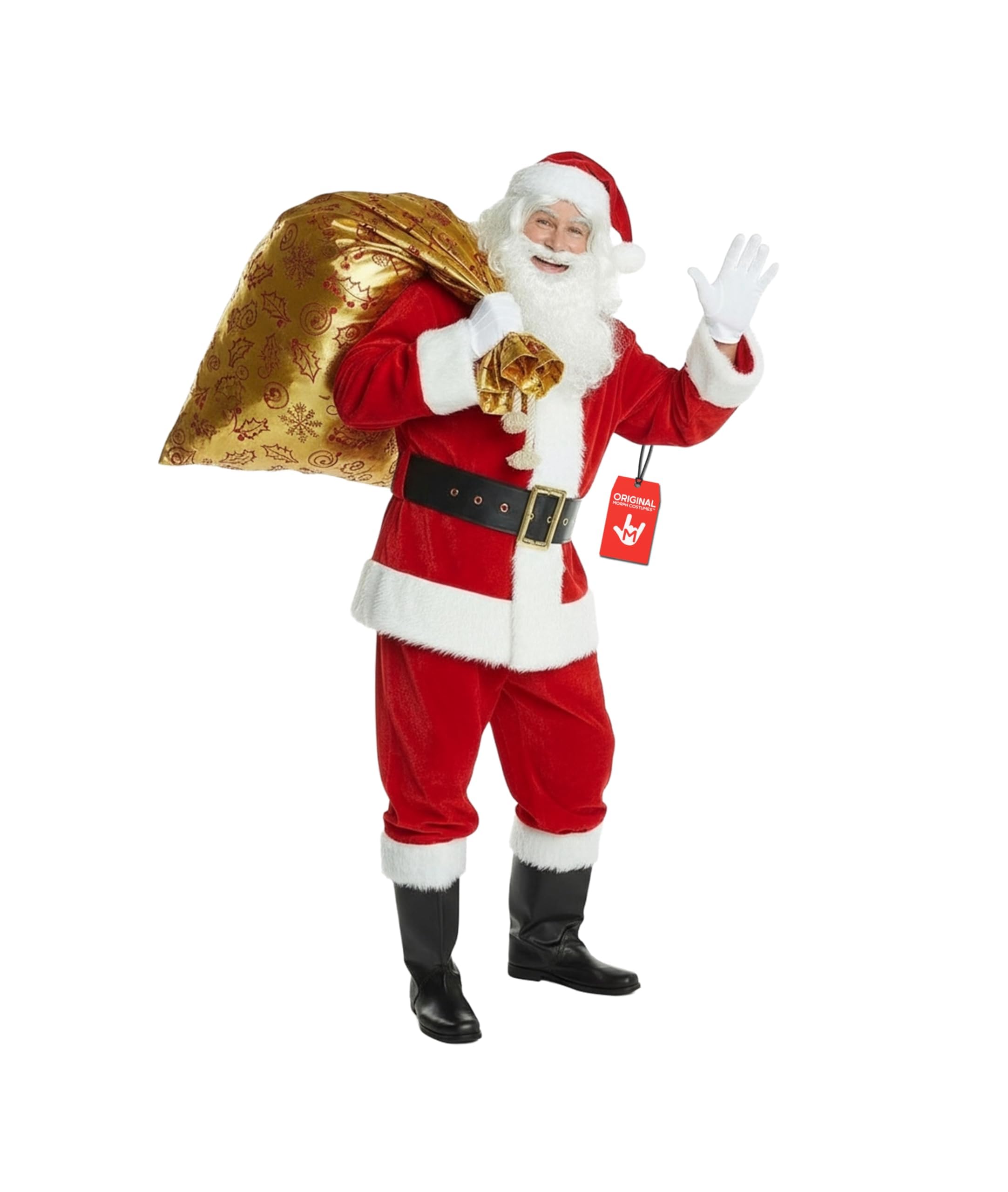 Morph Santa Costume, Deluxe Santa Claus Costume for Men, Christmas Suit for Men, Christmas Costumes Adults