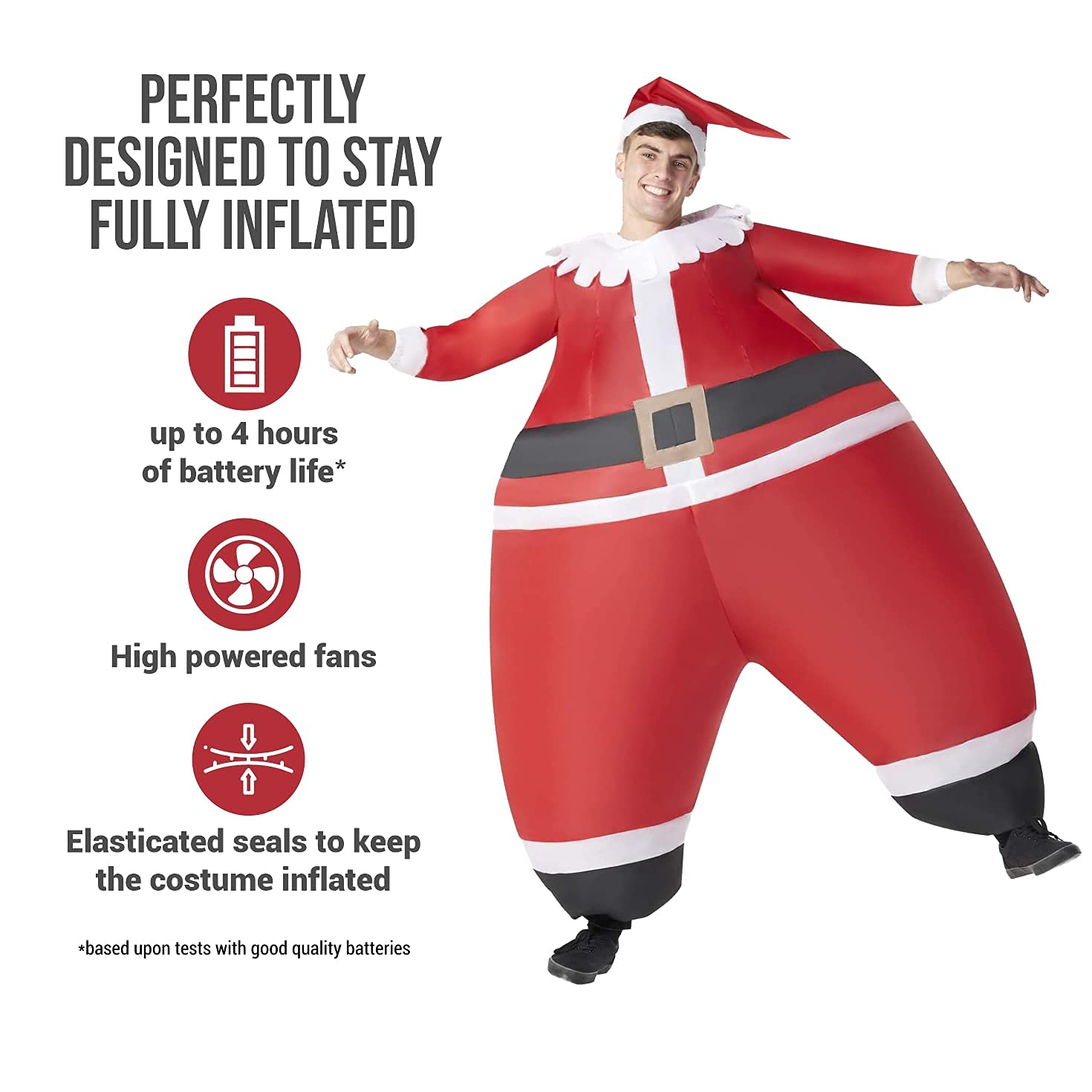 Morph Santa Inflatable Costume, Blow Up Santa Suit, Inflatable Santa Suit, Funny Santa Outfit, Santa Claus Inflatable Suit - Image 4