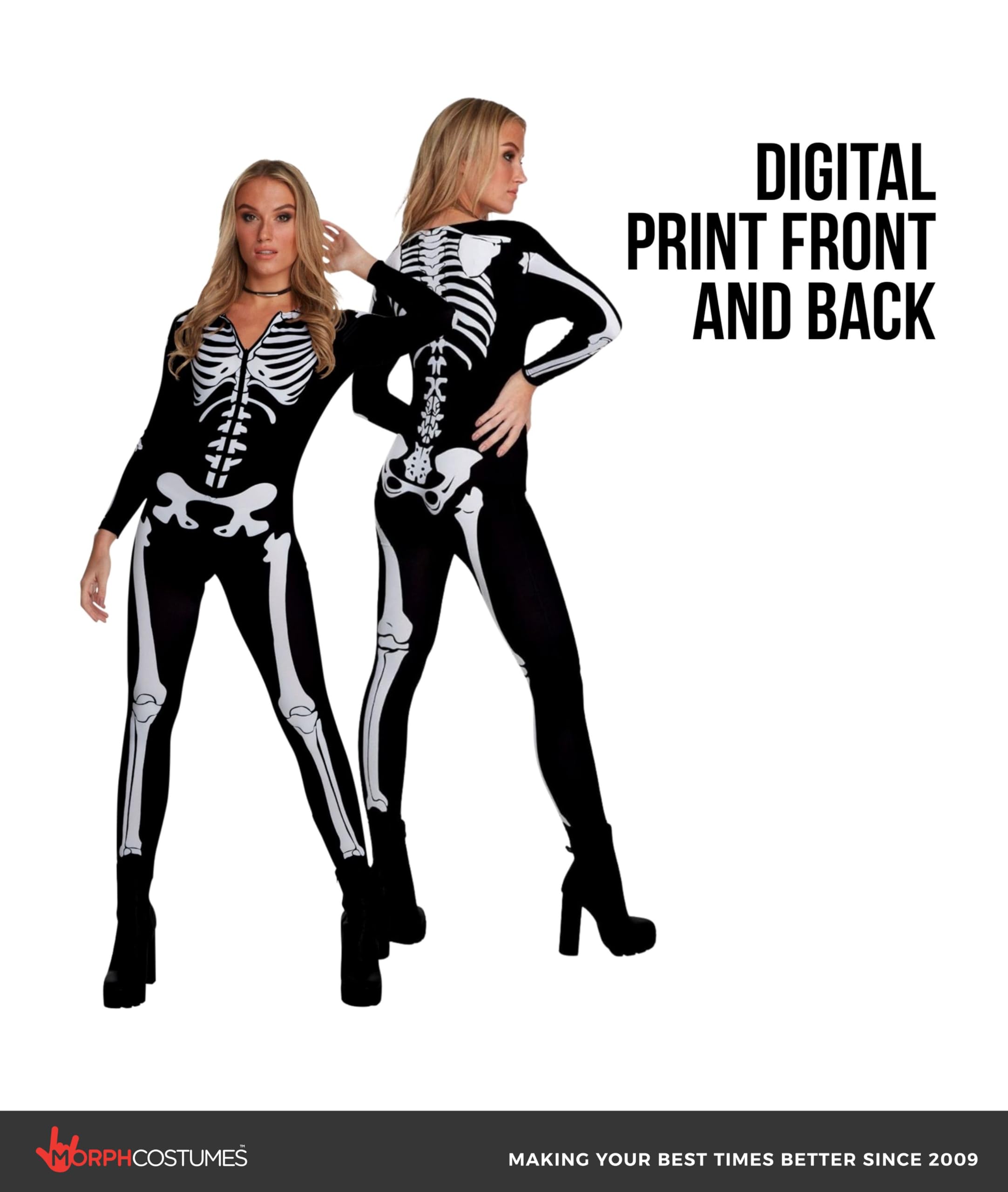 Morph Skeleton Costume Women, Womens Skeleton Costume, Womens Halloween Costumes, Halloween Costumes For Women Adult - Image 3