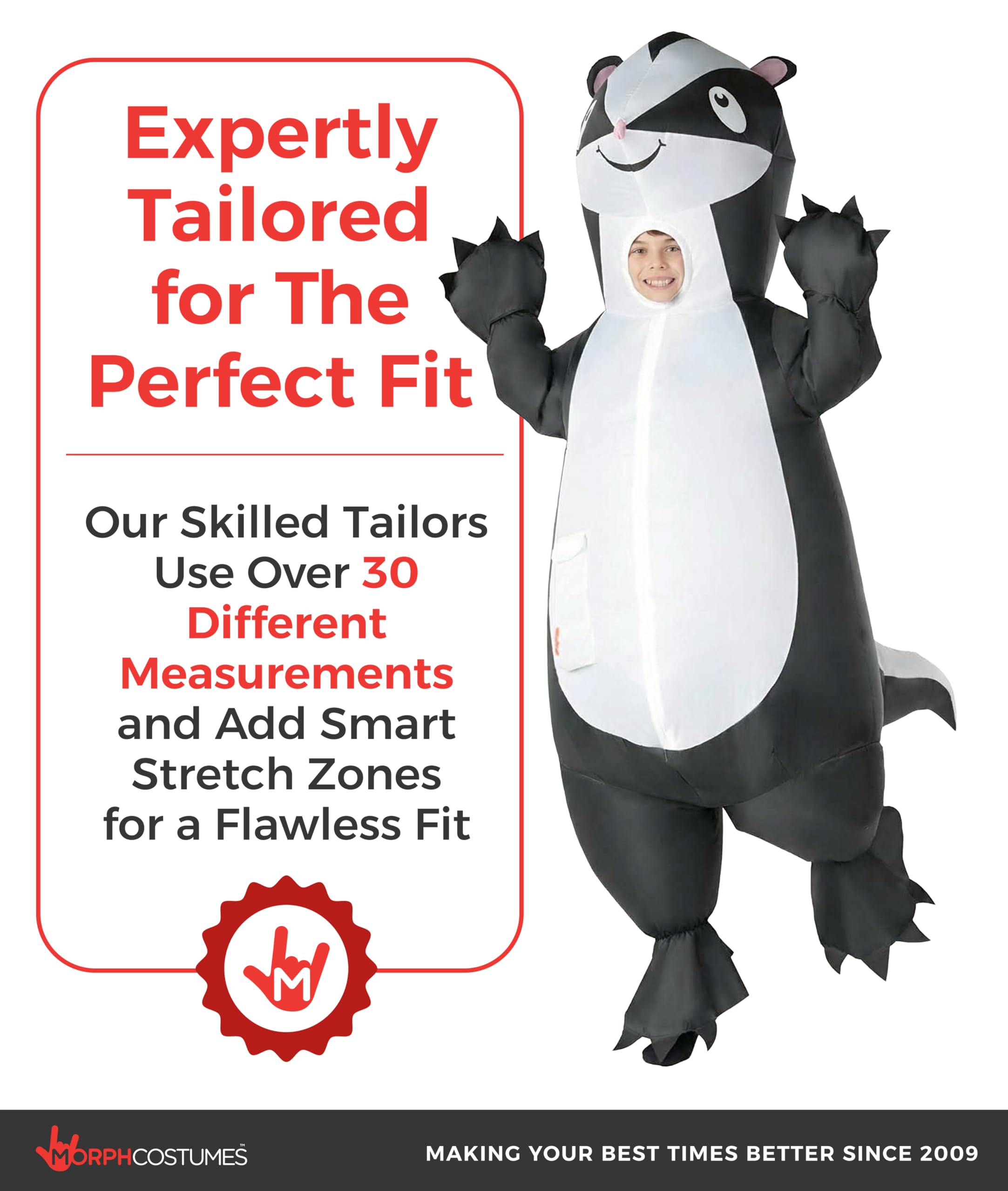 Morph Skunk Inflatable Kids Costume - Blow Up Animal Costume for Kids - Image 4