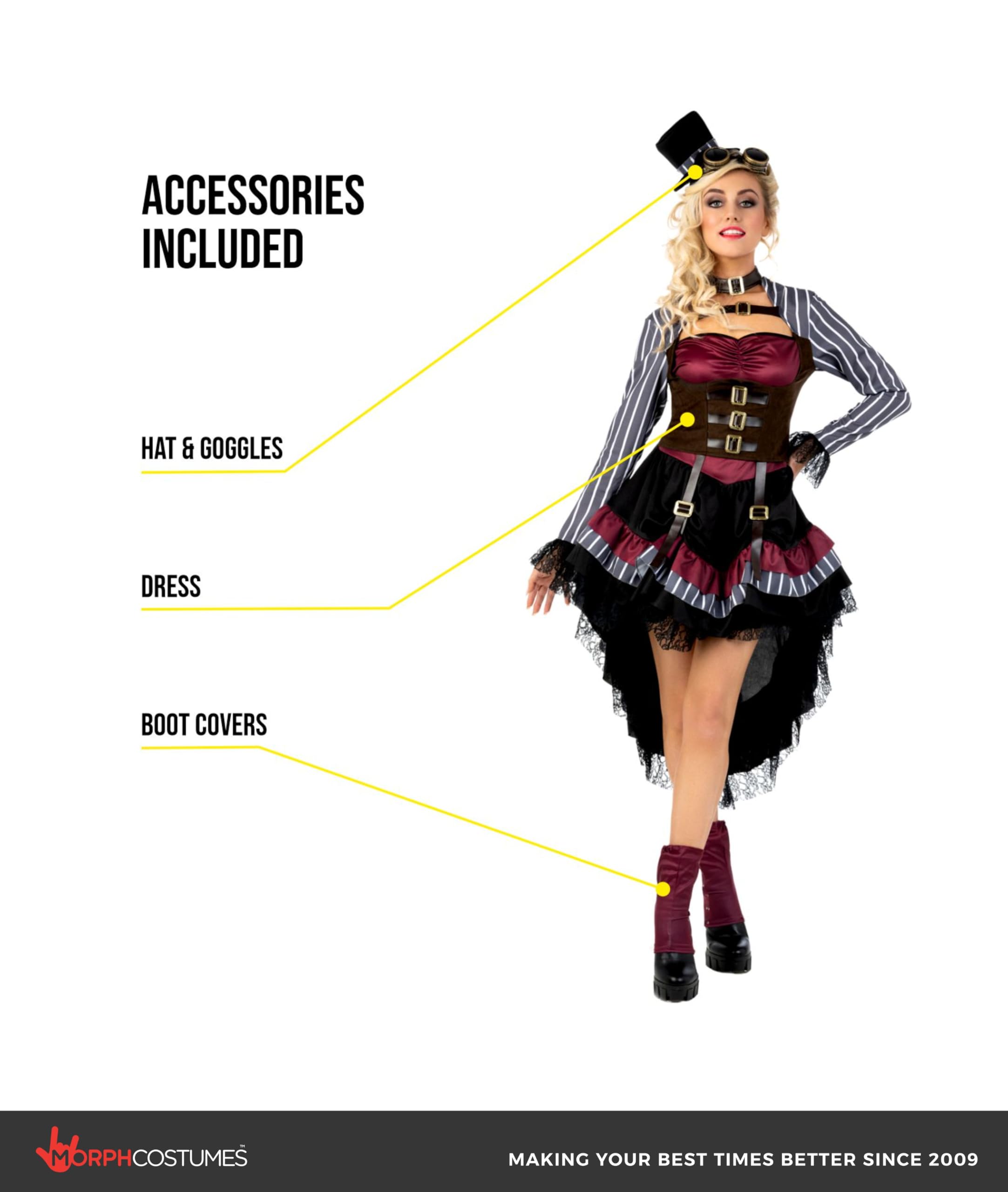 Morph, Steampunk Halloween Costumes, Victorian Steampunk Costumes for Women, Steampunk Costume Women - Image 2
