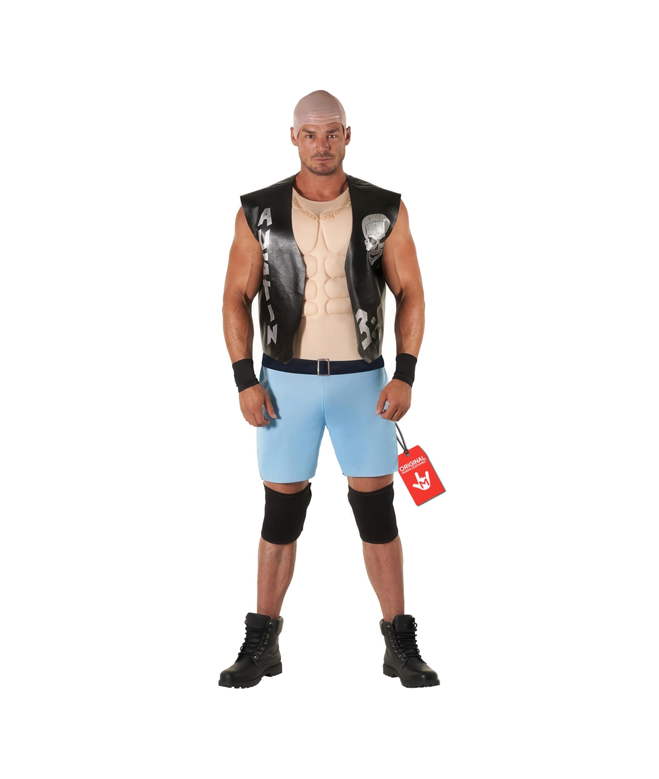 Morph Stone Cold Steven Austin Costume Men, Stone Cold Steve Austin Vest, WWE Costume Adult Men, WWE Wrestler Costumes