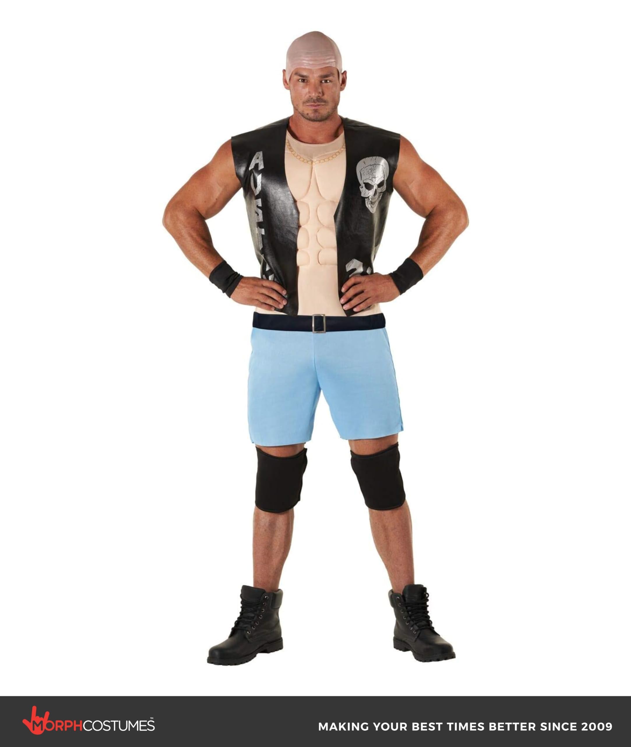 Morph Stone Cold Steven Austin Costume Men, Stone Cold Steve Austin Vest, WWE Costume Adult Men, WWE Wrestler Costumes - Image 3