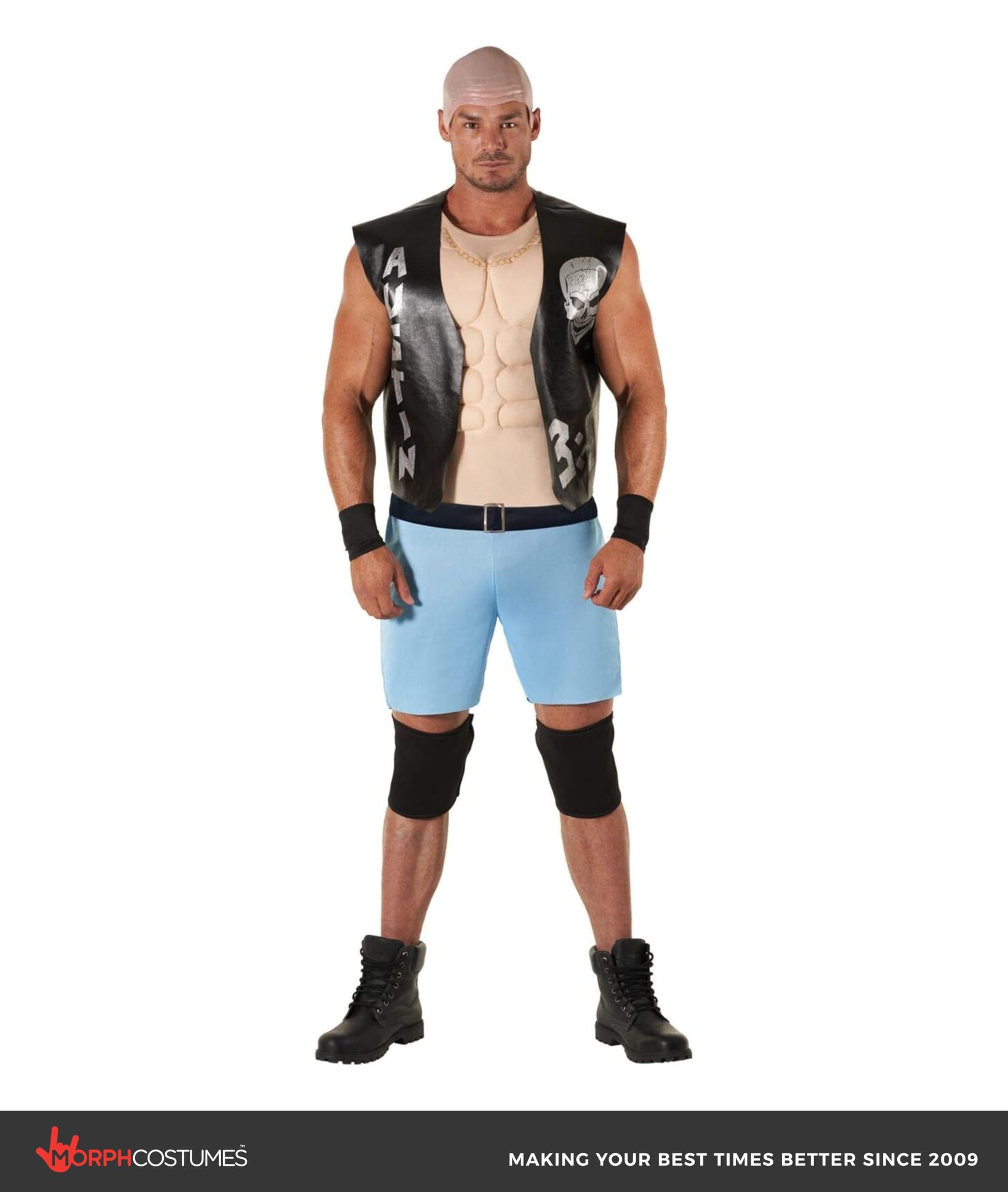 Morph Stone Cold Steven Austin Costume Men, Stone Cold Steve Austin Vest, WWE Costume Adult Men, WWE Wrestler Costumes - Image 5