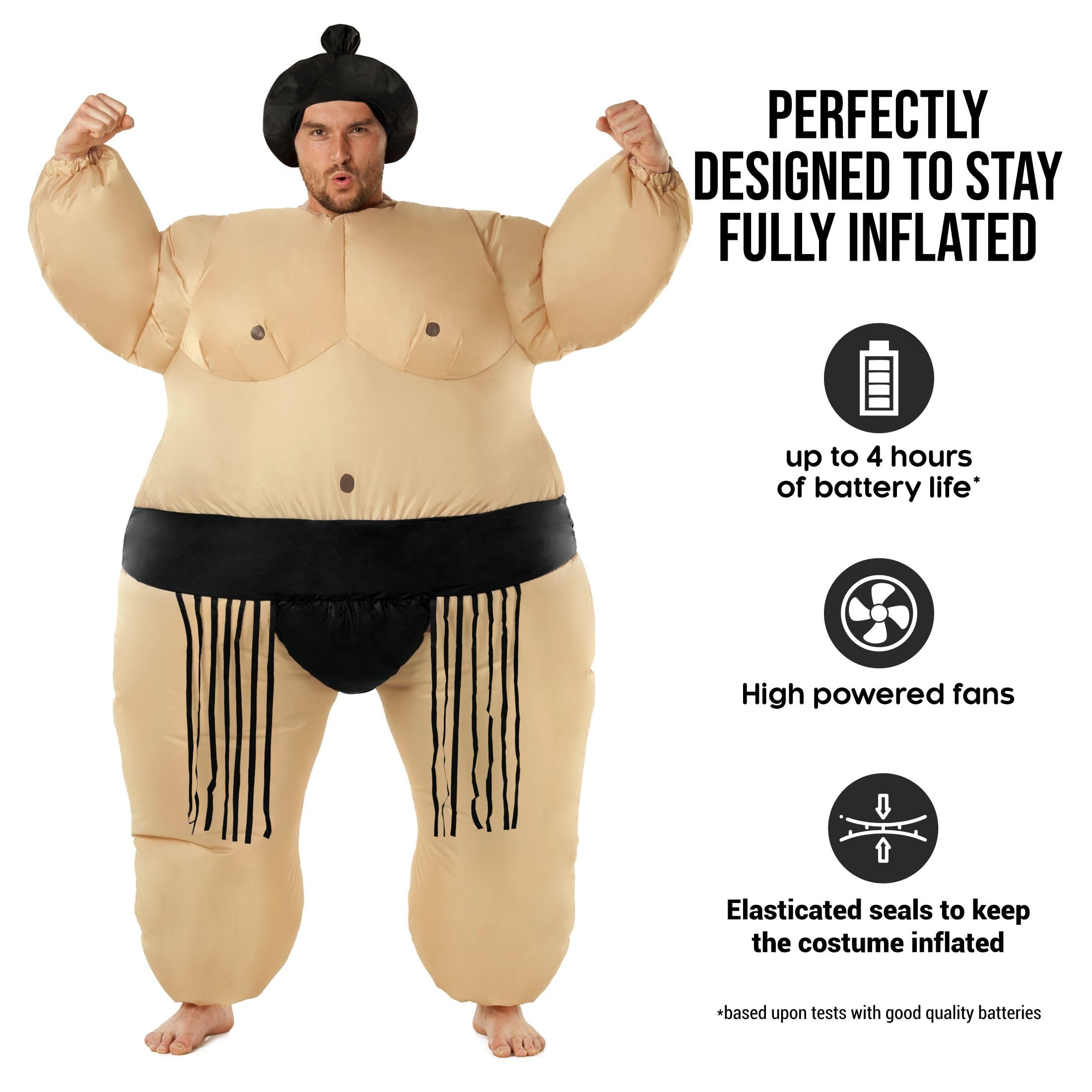 Morph Sumo Wrestler Inflatable Costume, Inflatable Sumo Costume, Blow Up Halloween Costumes For Men, Halloween Costumes Men - Image 3