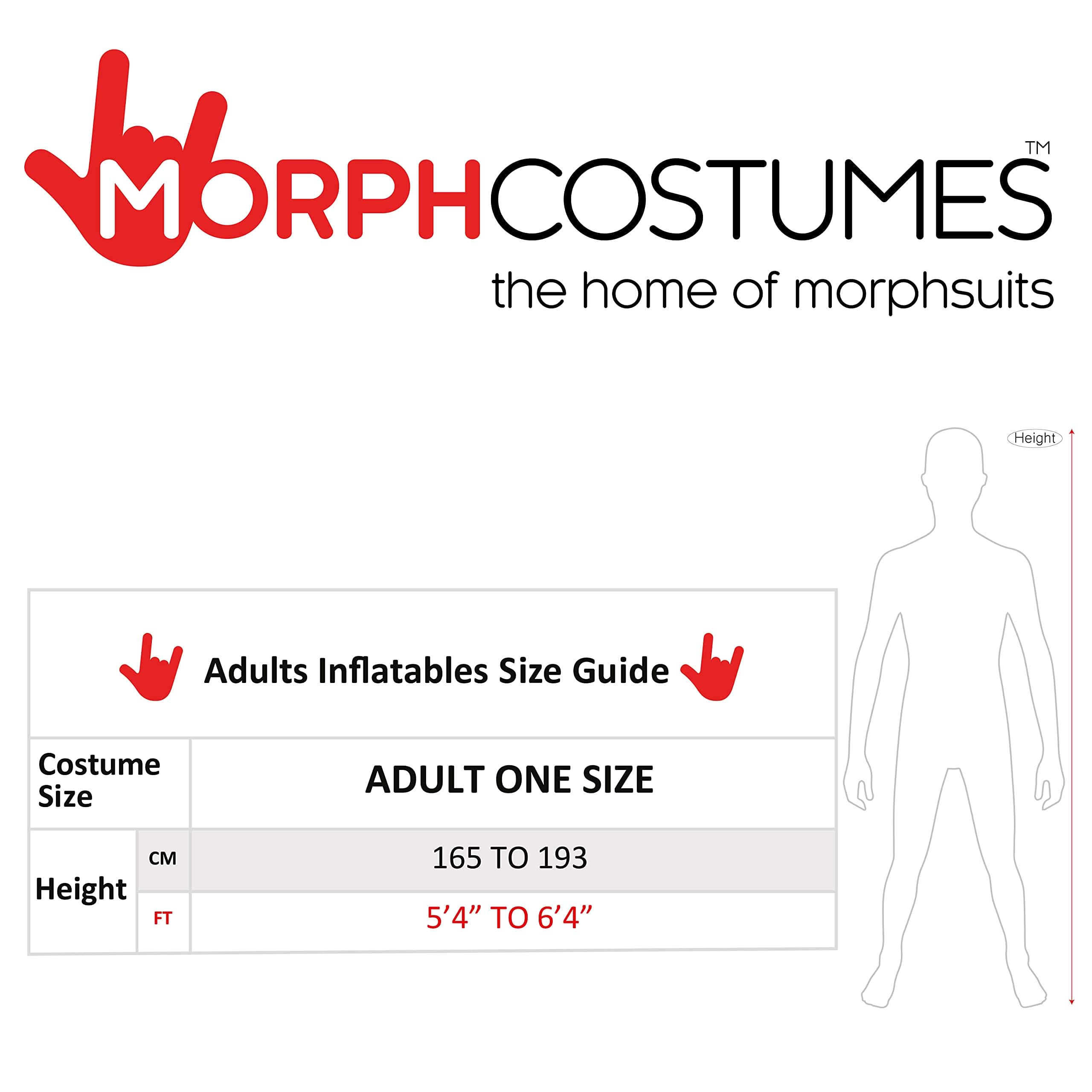 Morph Costumes Adult Inflatable Zombie Costume Blow Up Zombie Hunter Scary Halloween Costumes - Image 5