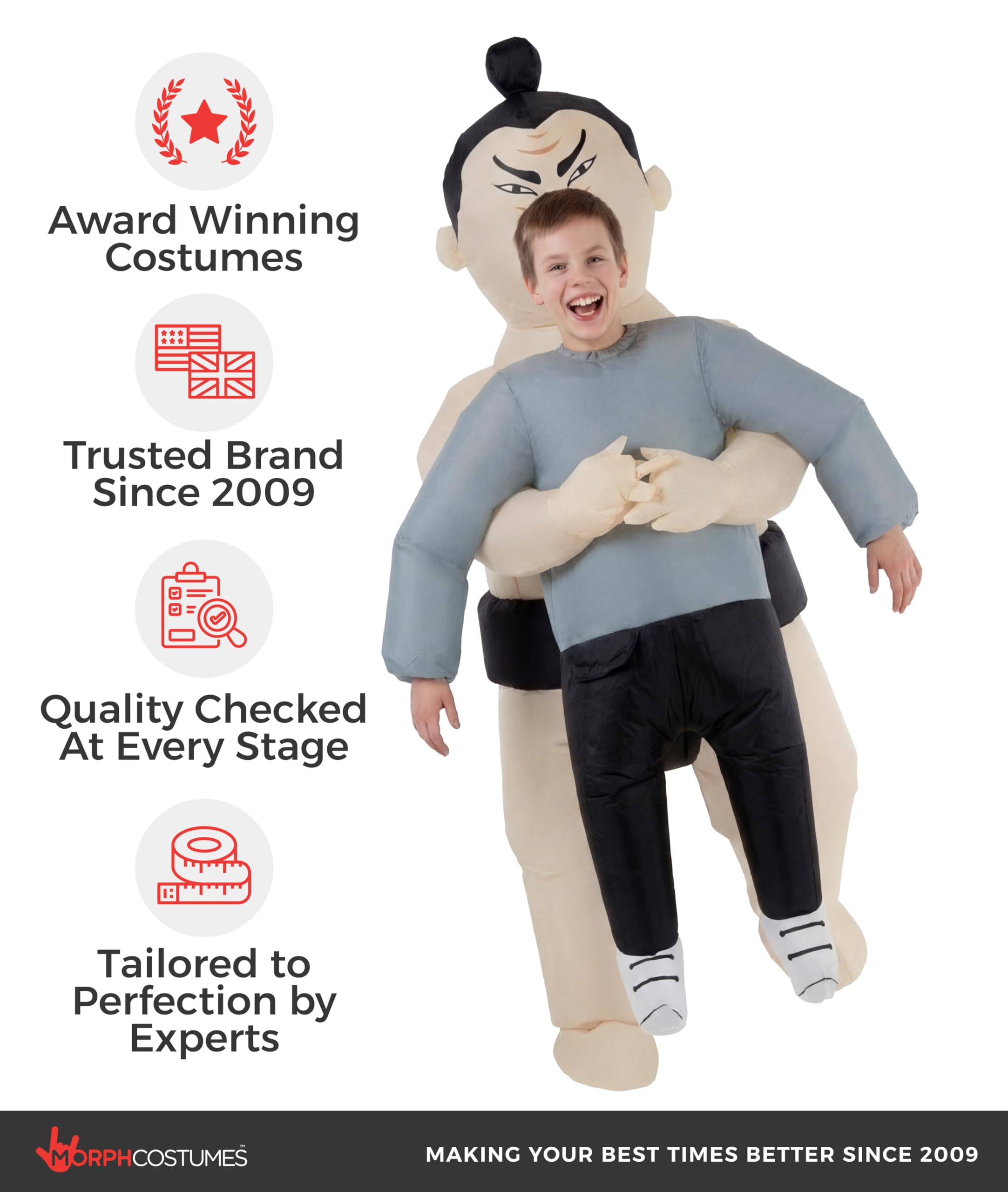 Morph Sumo Wrestler Inflatable Costume Kids, Inflatable Sumo Wrestler Costume, Blow Up Costumes for Kids - Image 5