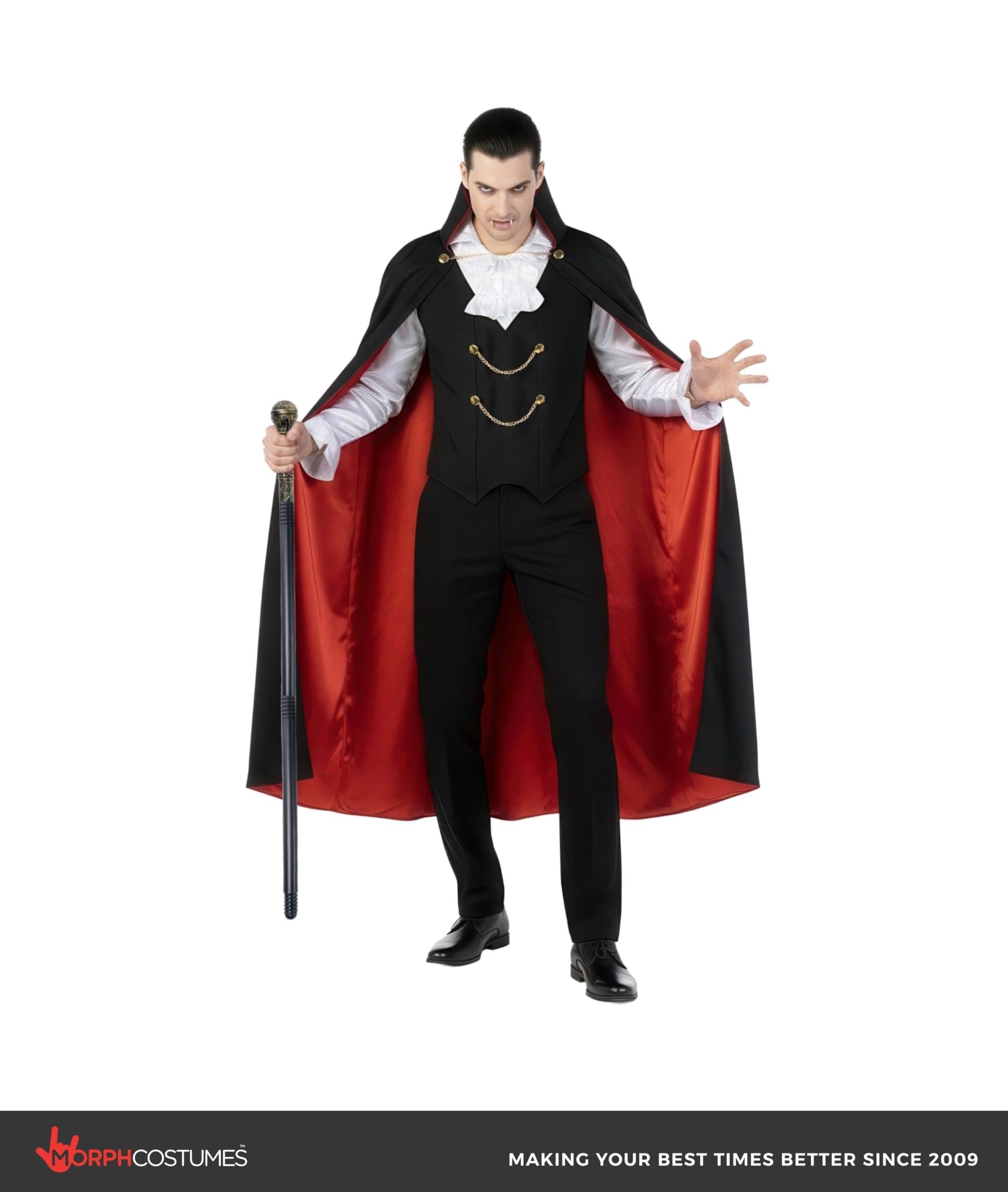Morph Vampire Costumes Men, Male Vampire Costume, Mens Dracula Costume Adult, Dracula Costumes for Mens - Image 5
