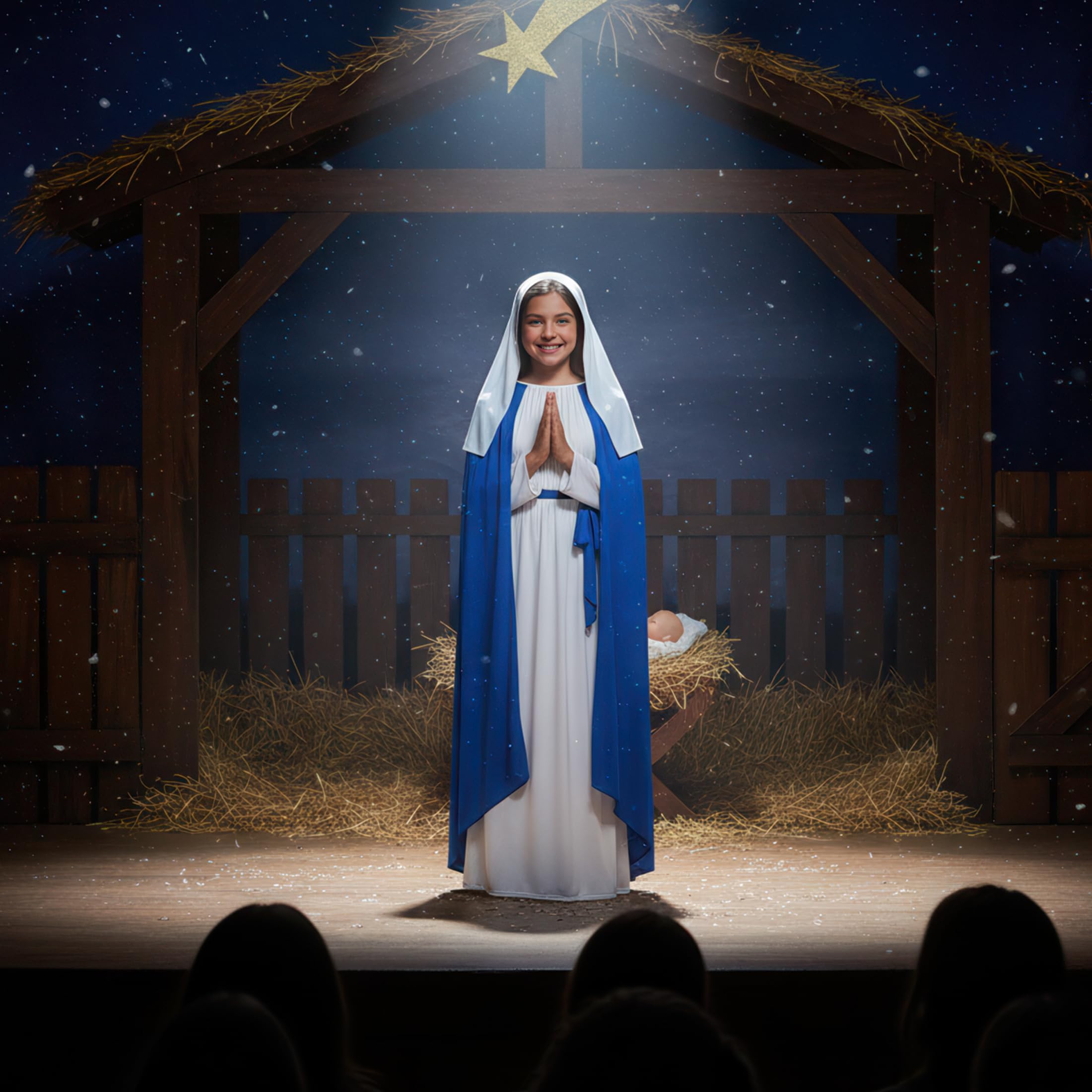 Morph Virgin Mary Costume for Kids, Mary Costume for Girls, Nativity Costumes for Kids, Christmas Costumes for Girls - Image 6