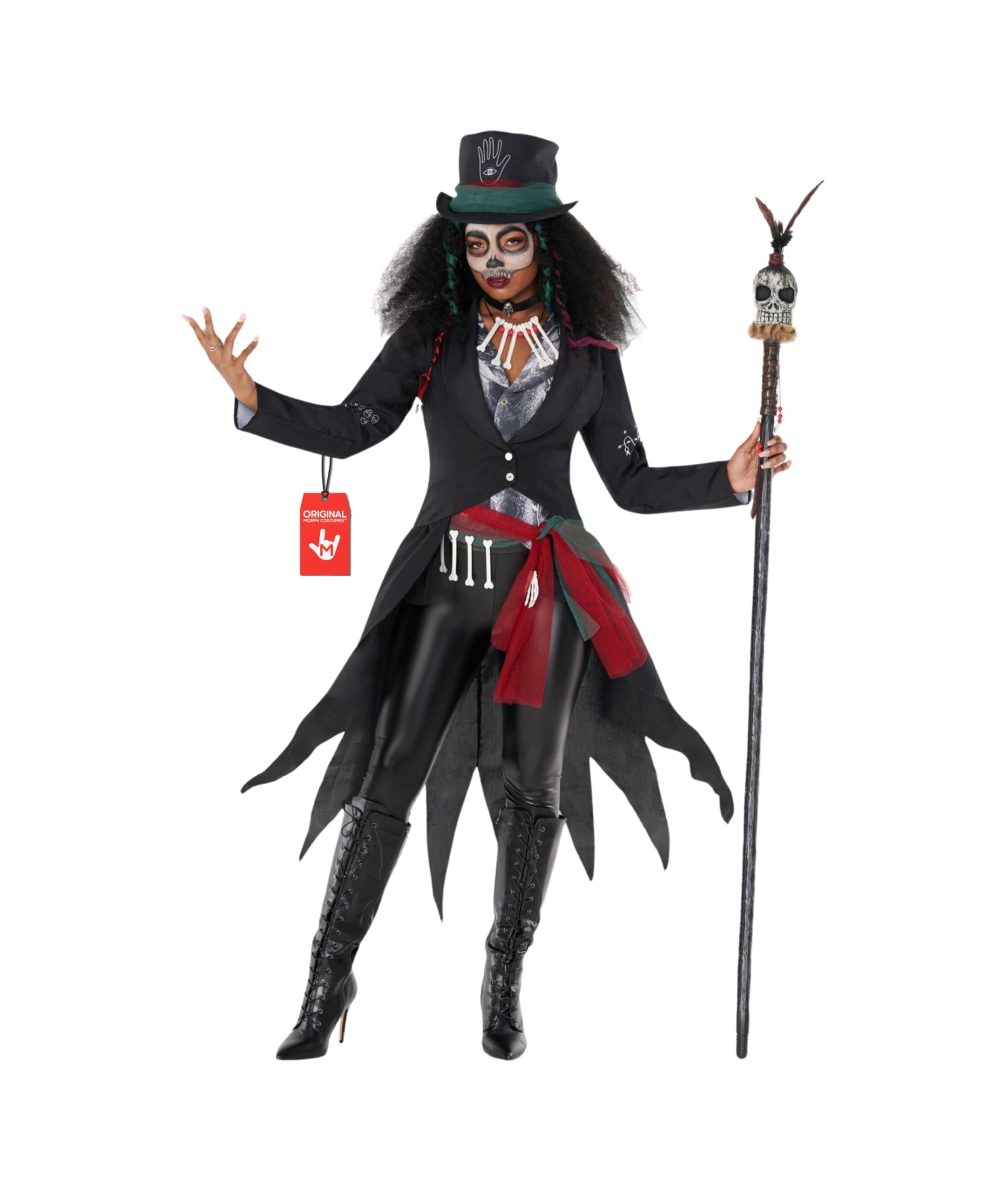 Morph Voodoo Costume for Women, Voodoo Priestess Costume, Womens Scary Witch Costumes