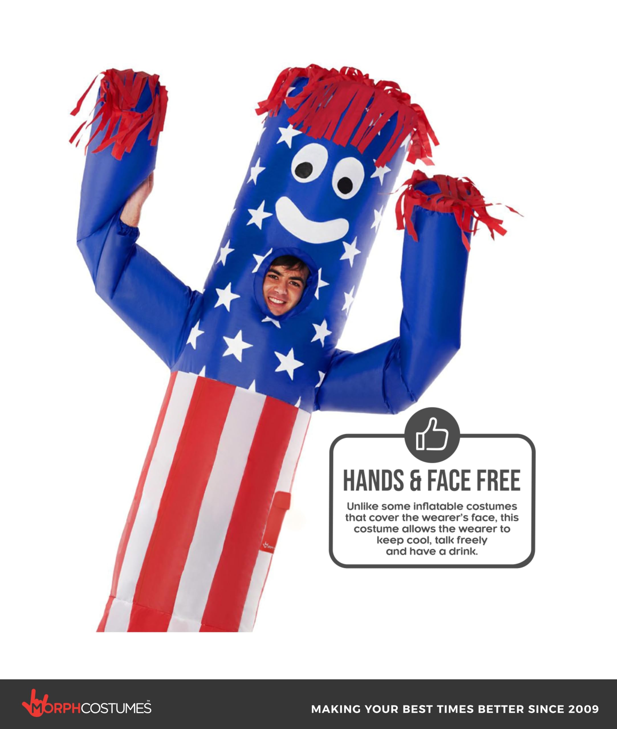 Morph Wacky Waving Inflatable Tube Guy, Inflatable Costume Adult, Halloween Costumes for Adults - Image 4