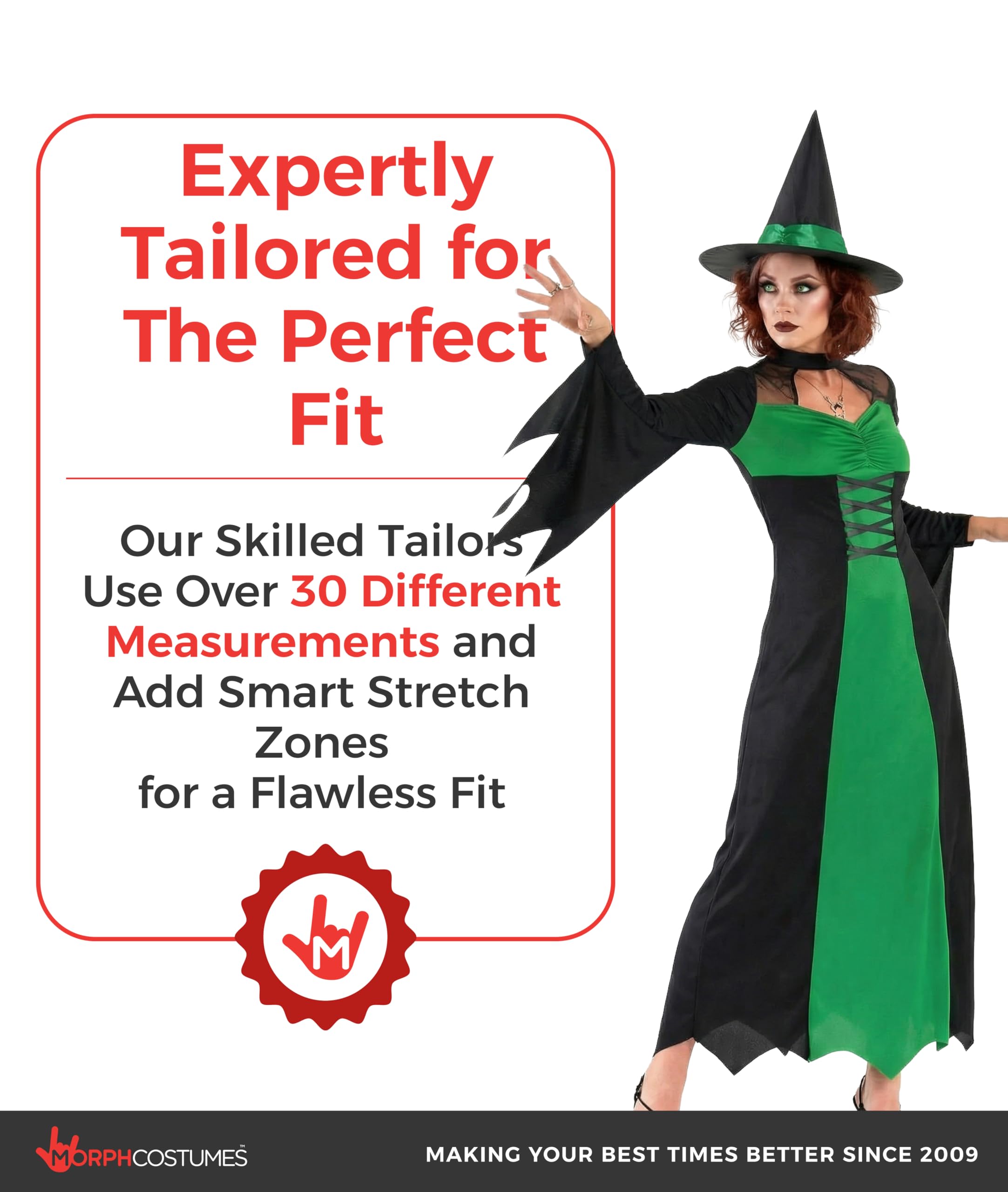 Morph Witch Costume Women, Wicked Costumes For Women, Halloween Costumes For Womens Adult - Image 4
