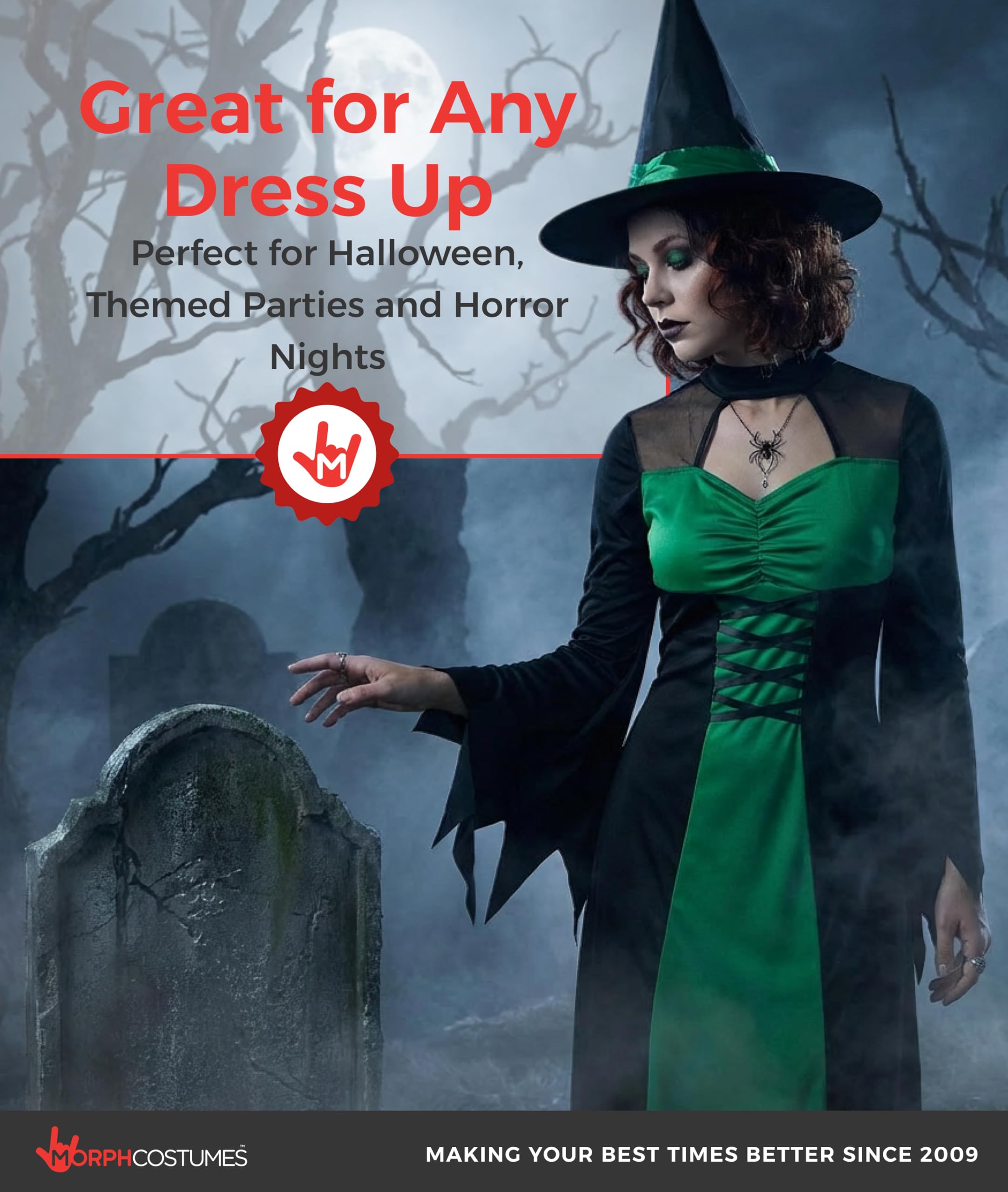 Morph Witch Costume Women, Wicked Costumes For Women, Halloween Costumes For Womens Adult - Image 6
