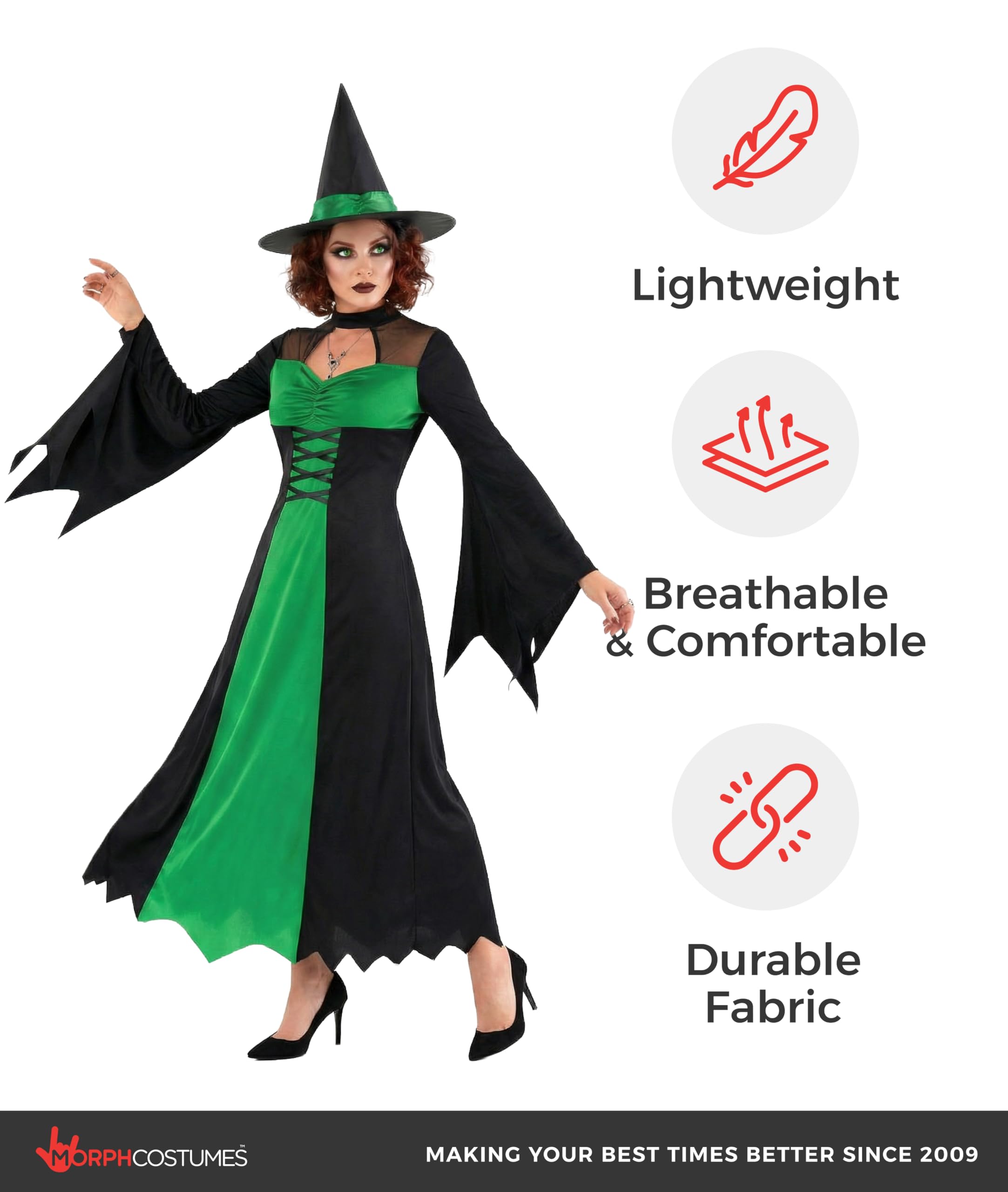 Morph Witch Costume Women, Wicked Costumes For Women, Halloween Costumes For Womens Adult - Image 7