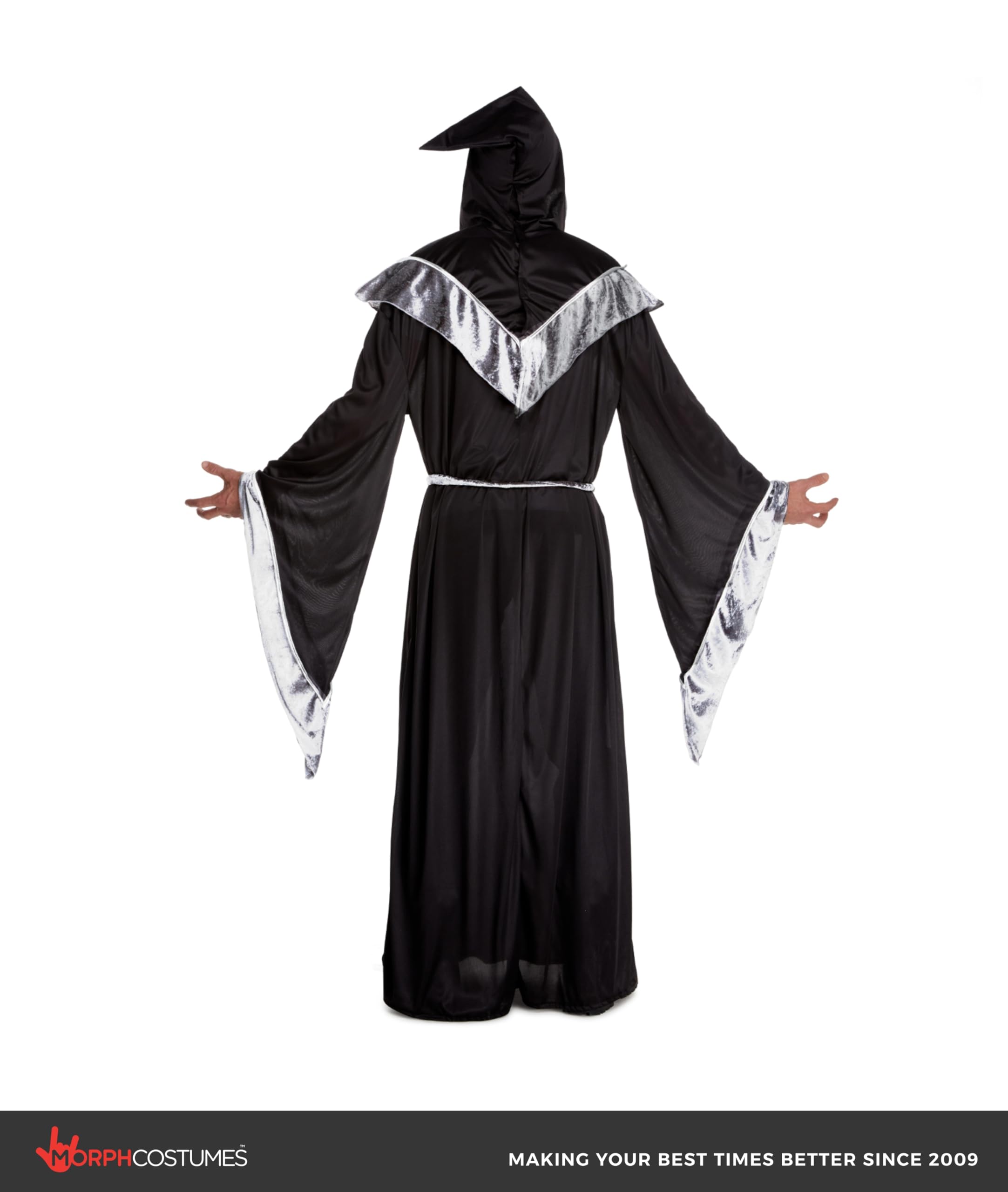 Morph Wizard Costume Men, Men's Wizard Cloak Costume, Adult Warlock Robe and Sorcerer Outfit, Halloween Costumes For Men - Image 4