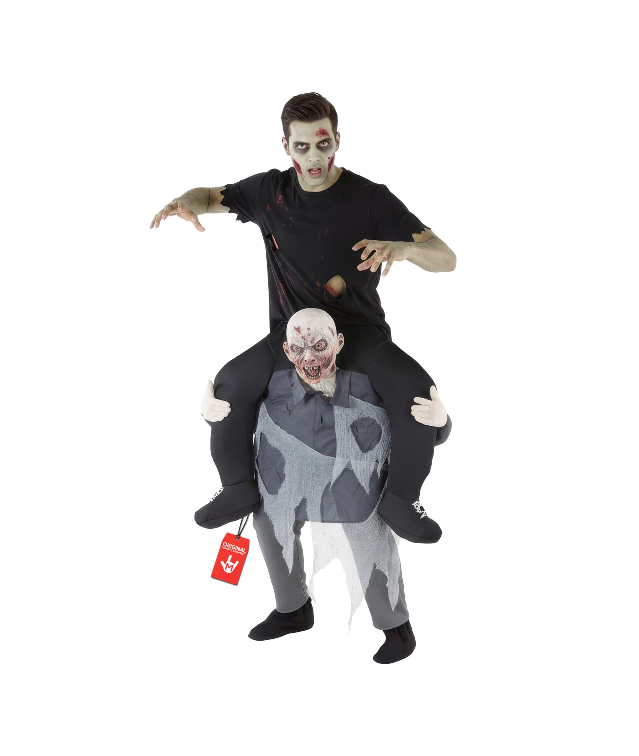 Morph Zombie Piggyback Costume, Zombie Costume Adult, Piggyback Costumes for Adults, Halloween Costumes for Men