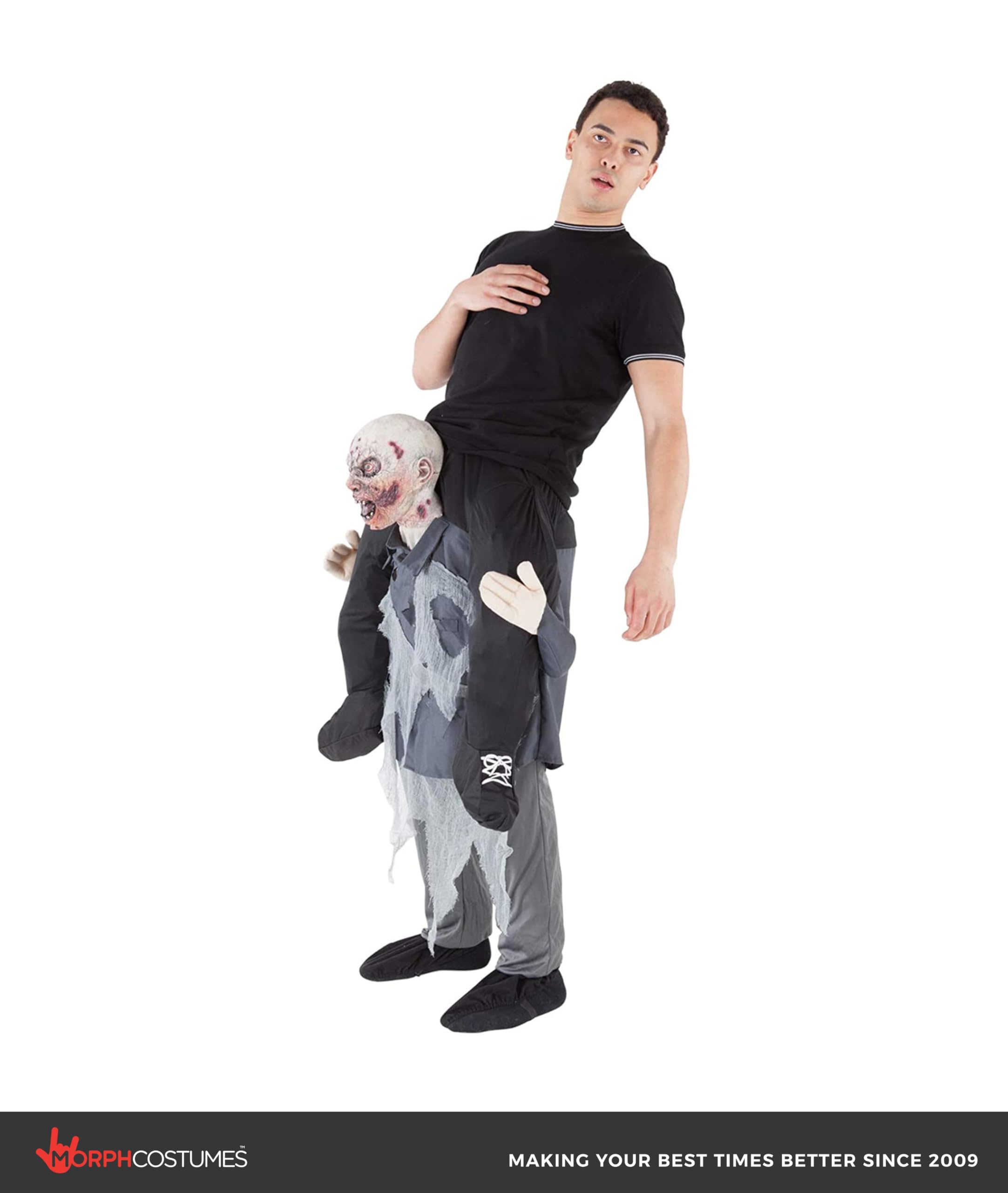 Morph Zombie Piggyback Costume, Zombie Costume Adult, Piggyback Costumes for Adults, Halloween Costumes for Men - Image 2