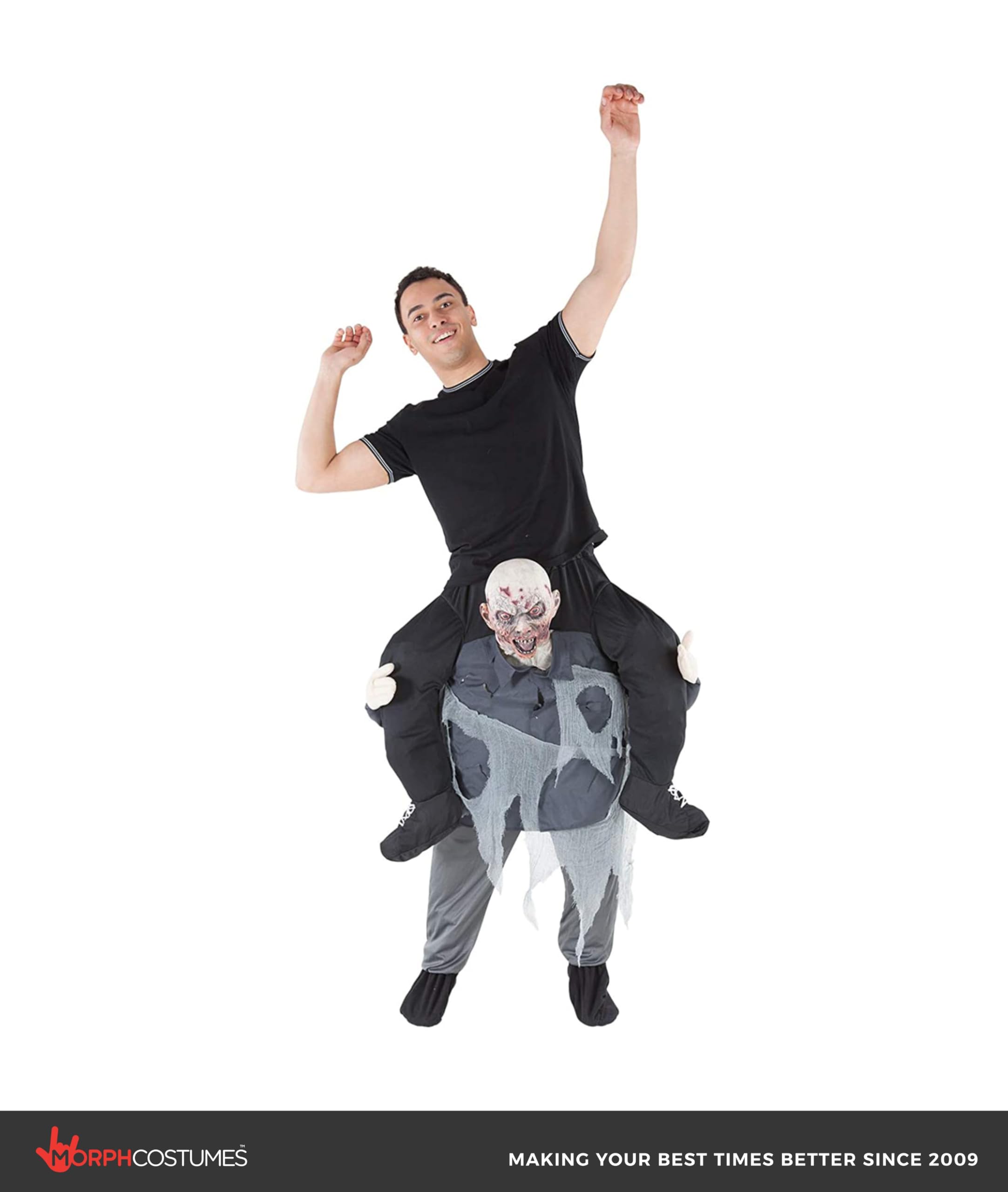 Morph Zombie Piggyback Costume, Zombie Costume Adult, Piggyback Costumes for Adults, Halloween Costumes for Men - Image 4