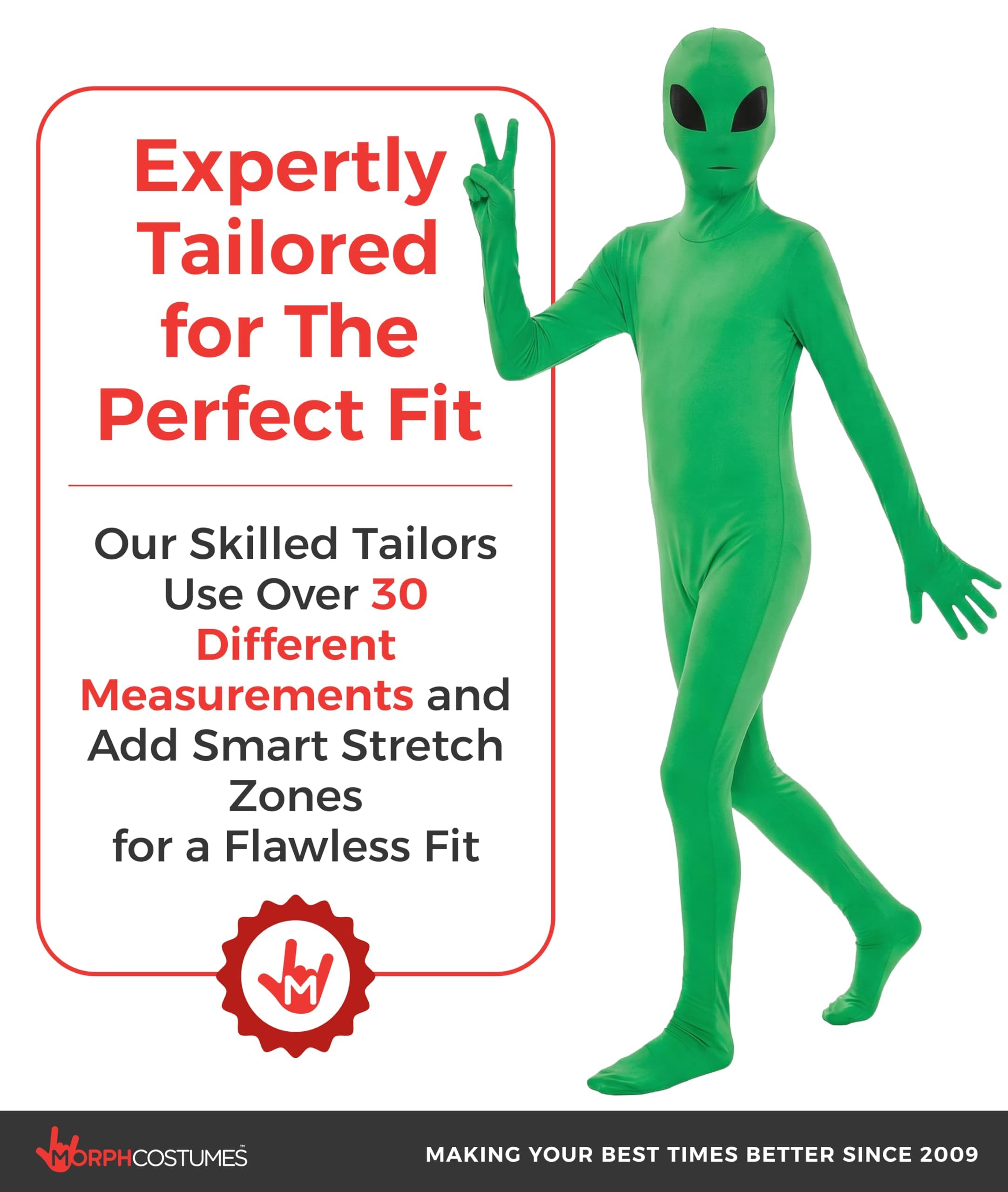 Morphsuits Alien Costume Kids, Green Alien Costumes for Boys, Boys Aliens Costume - Image 5