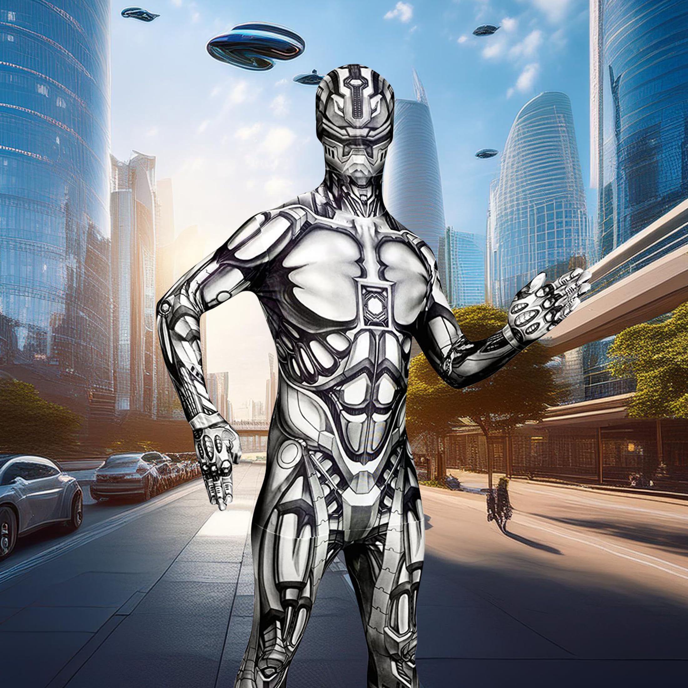 Morphsuits Android Costume Futuristic Bodysuit, Robot Costume Adult Men, Futuristic Clothing, Robot Costume Adult - Image 3