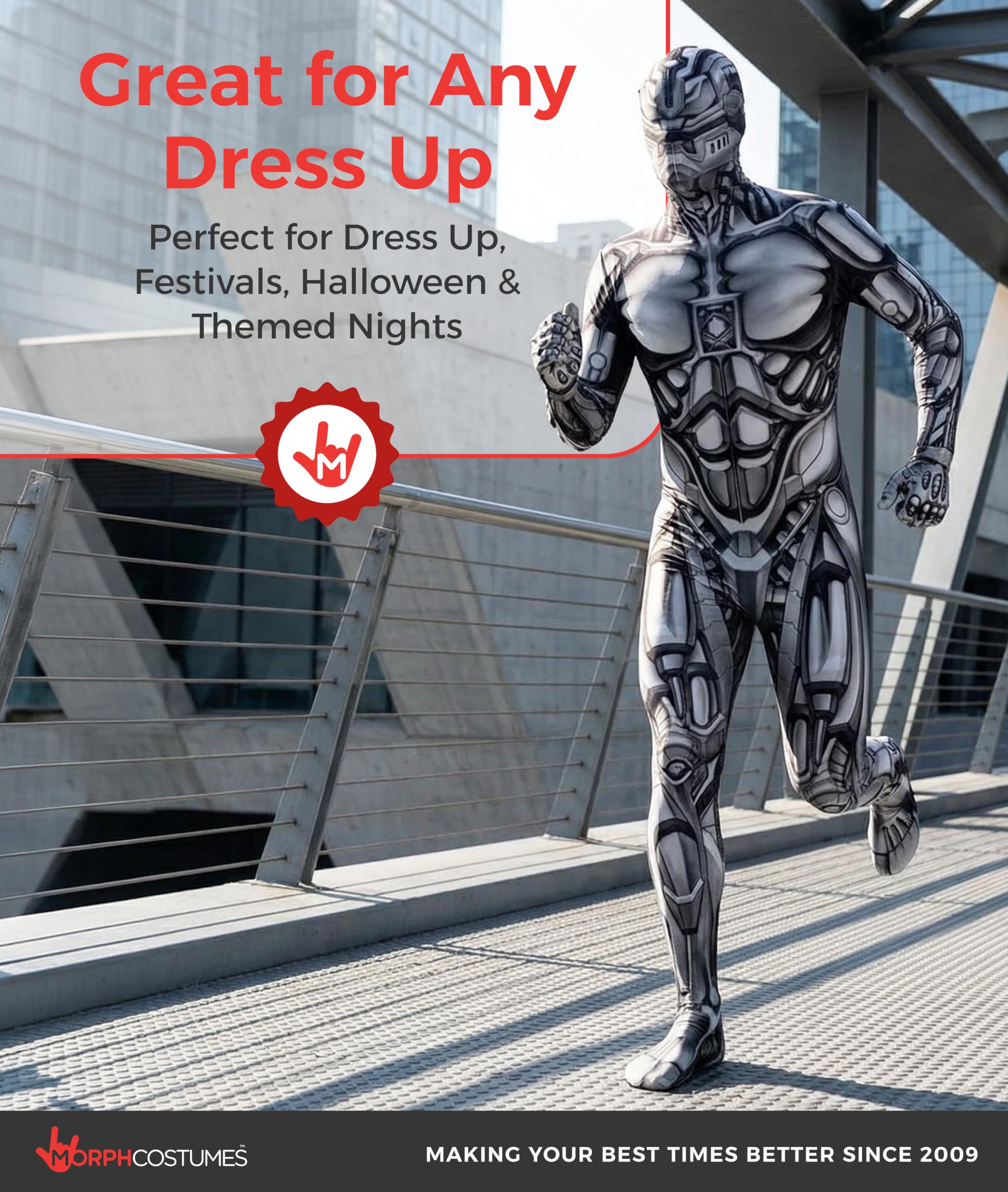 Morphsuits Android Monster Scary Costume For Kids, Halloween Body Suit, Kids Scary Costume, Fun Dress-Up Outfit - Image 6