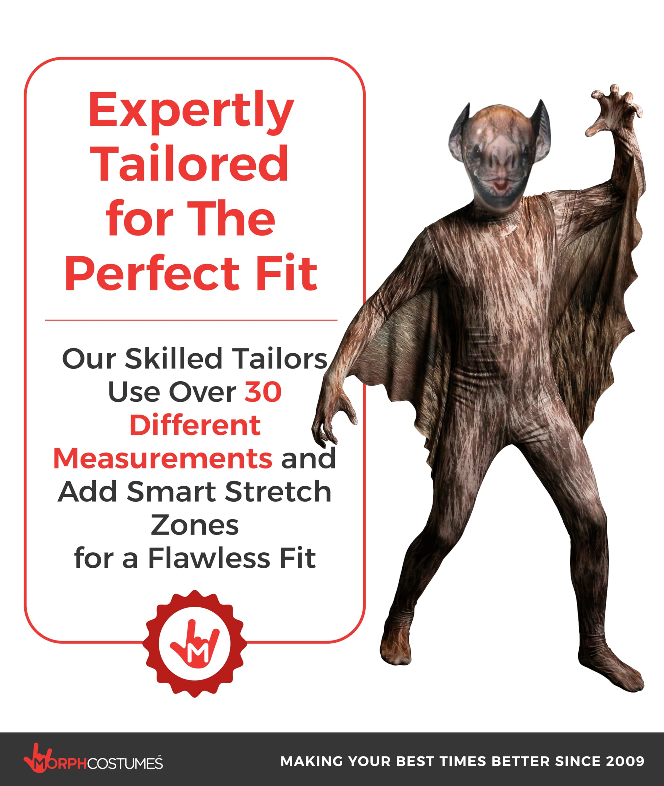 Morphsuits Bat Costume Kids, Animal Costumes for Kids, Halloween Costumes for Kids - Image 3