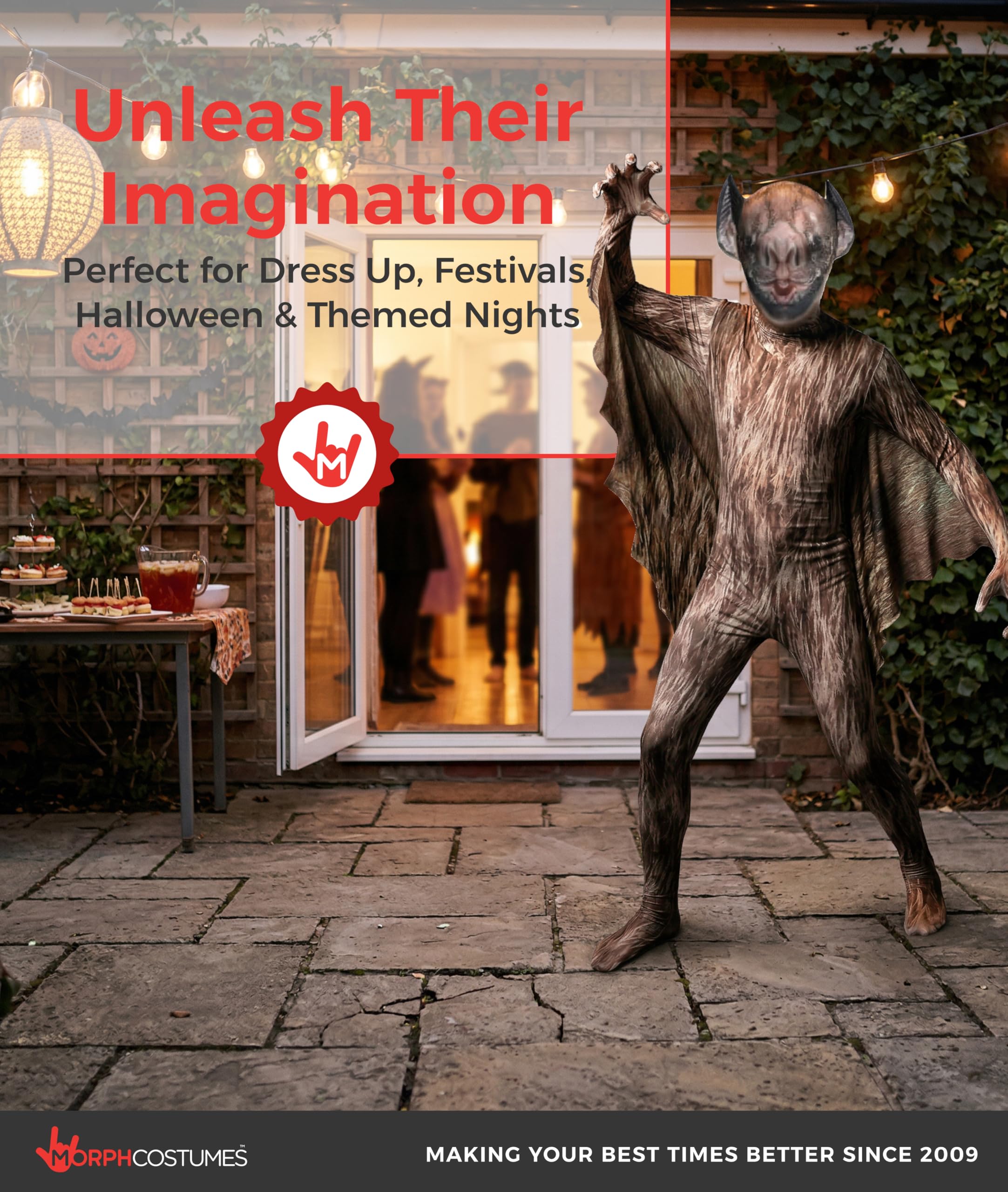 Morphsuits Bat Costume Kids, Animal Costumes for Kids, Halloween Costumes for Kids - Image 6