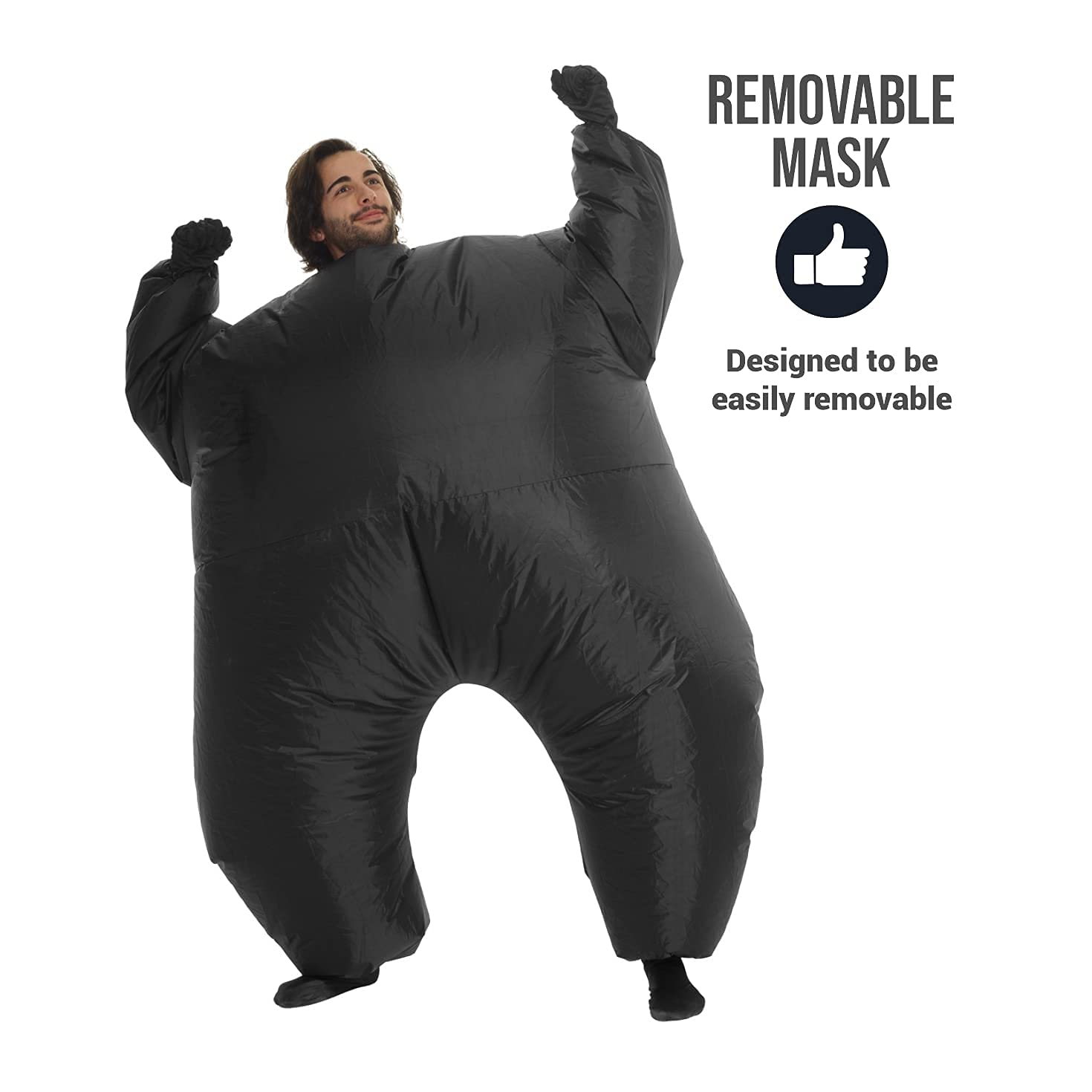 Morphsuits Black Light-Up Inflatable Megamorph Blow Up Costume - One Size fits Most - Image 3