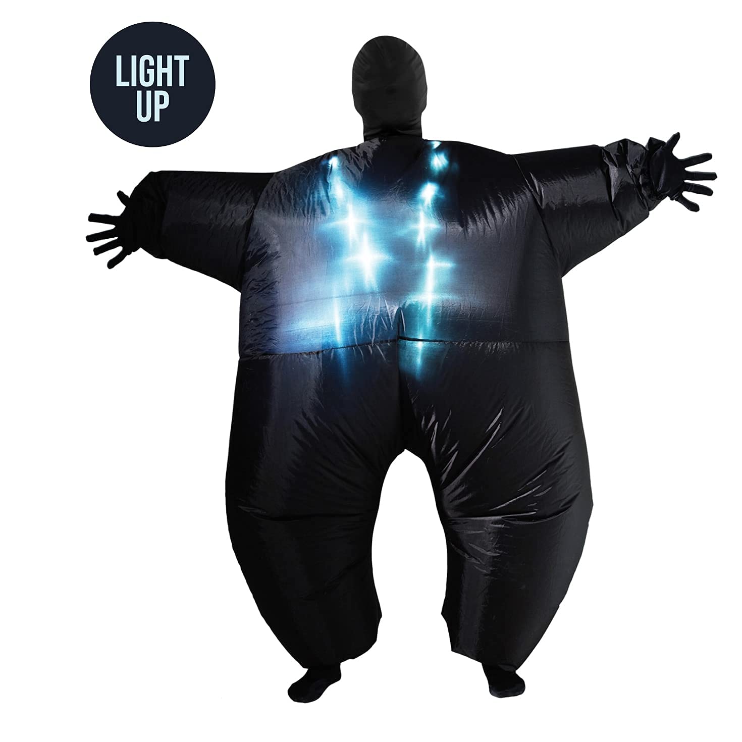 Morphsuits Black Light-Up Inflatable Megamorph Blow Up Costume - One Size fits Most - Image 5